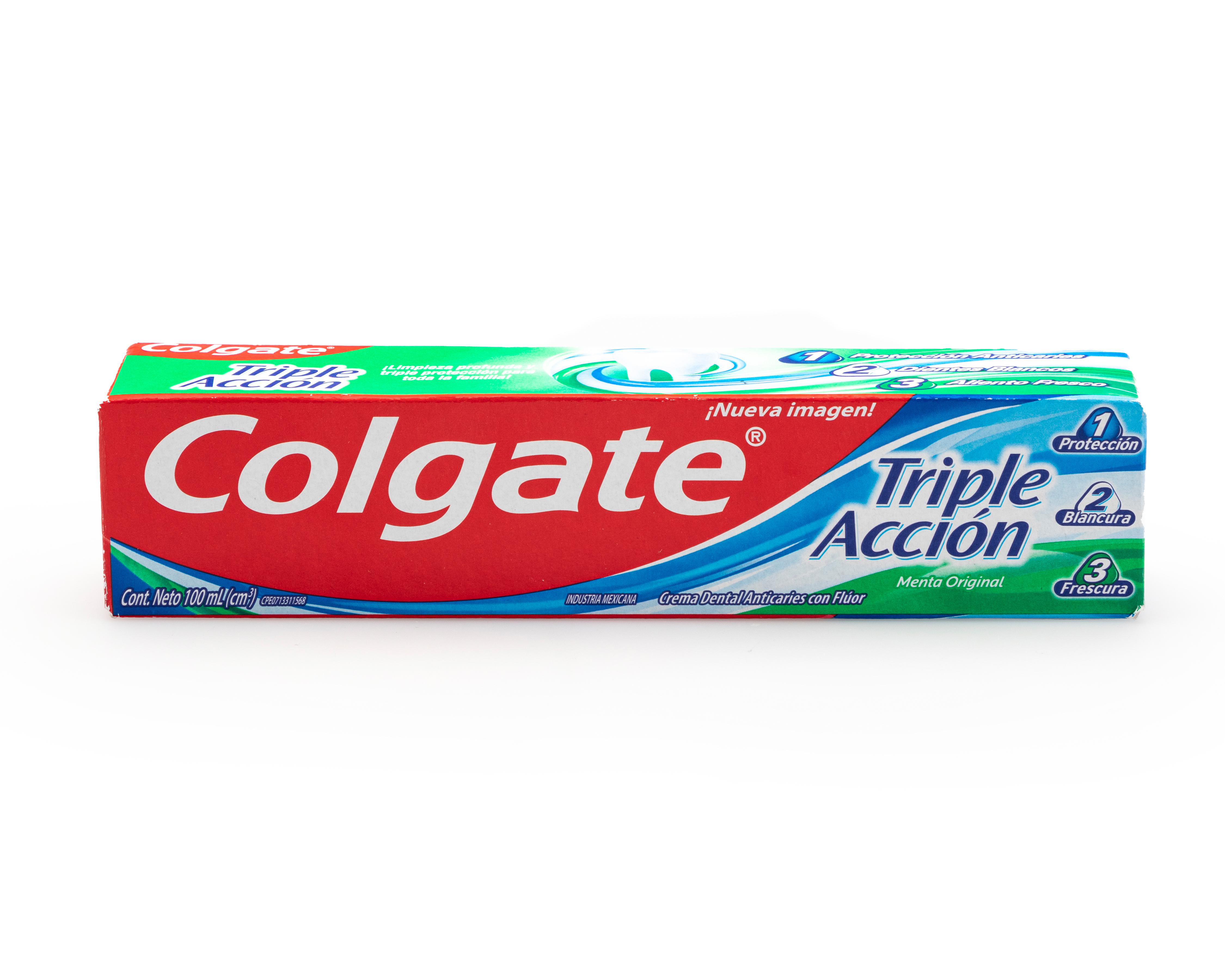 Foto 2 pulgar | Pasta Dental Colgate Triple Acción 100 ml