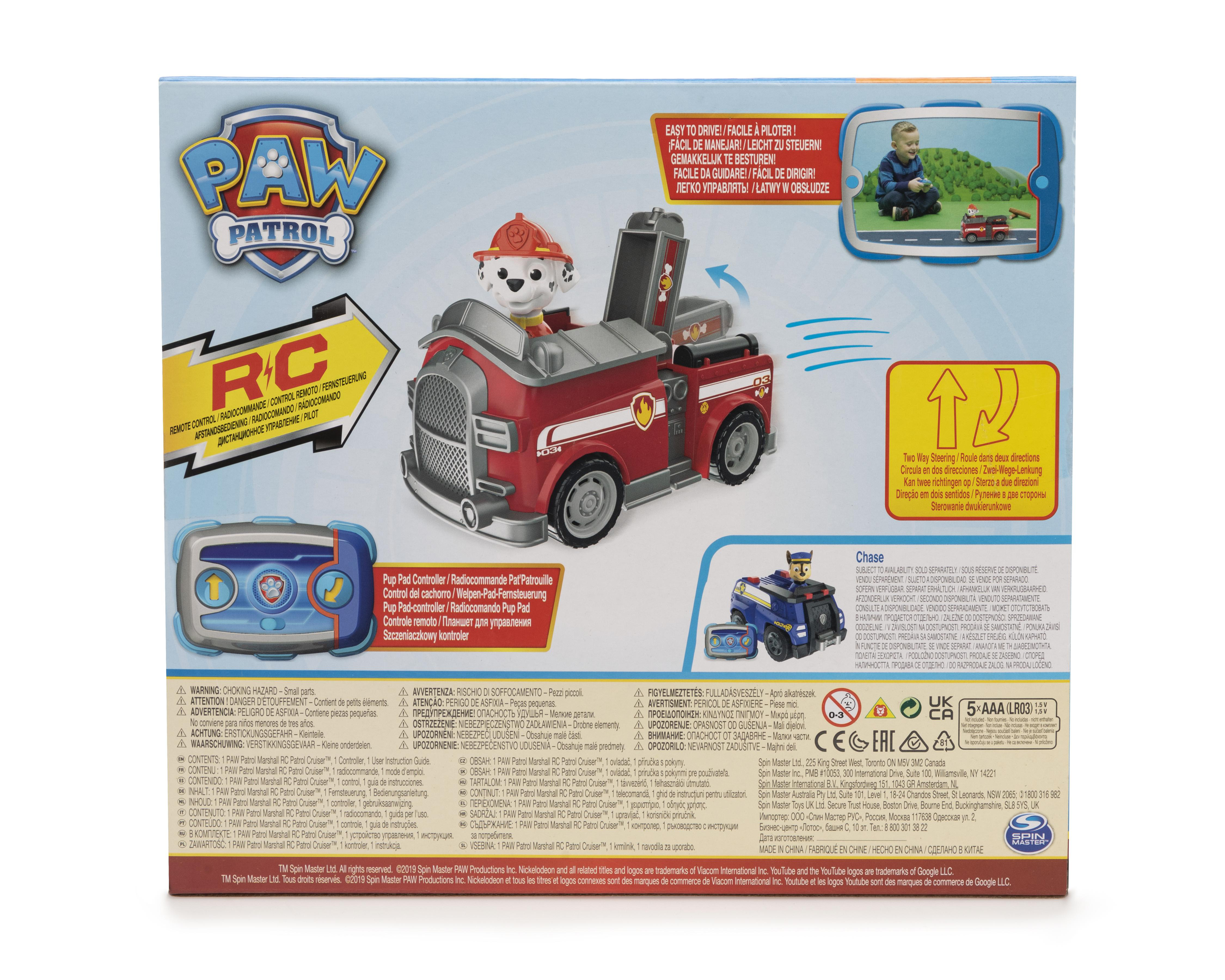 Foto 3 pulgar | Carro a Control Remoto Paw Patrol Marshall RC Firetruck