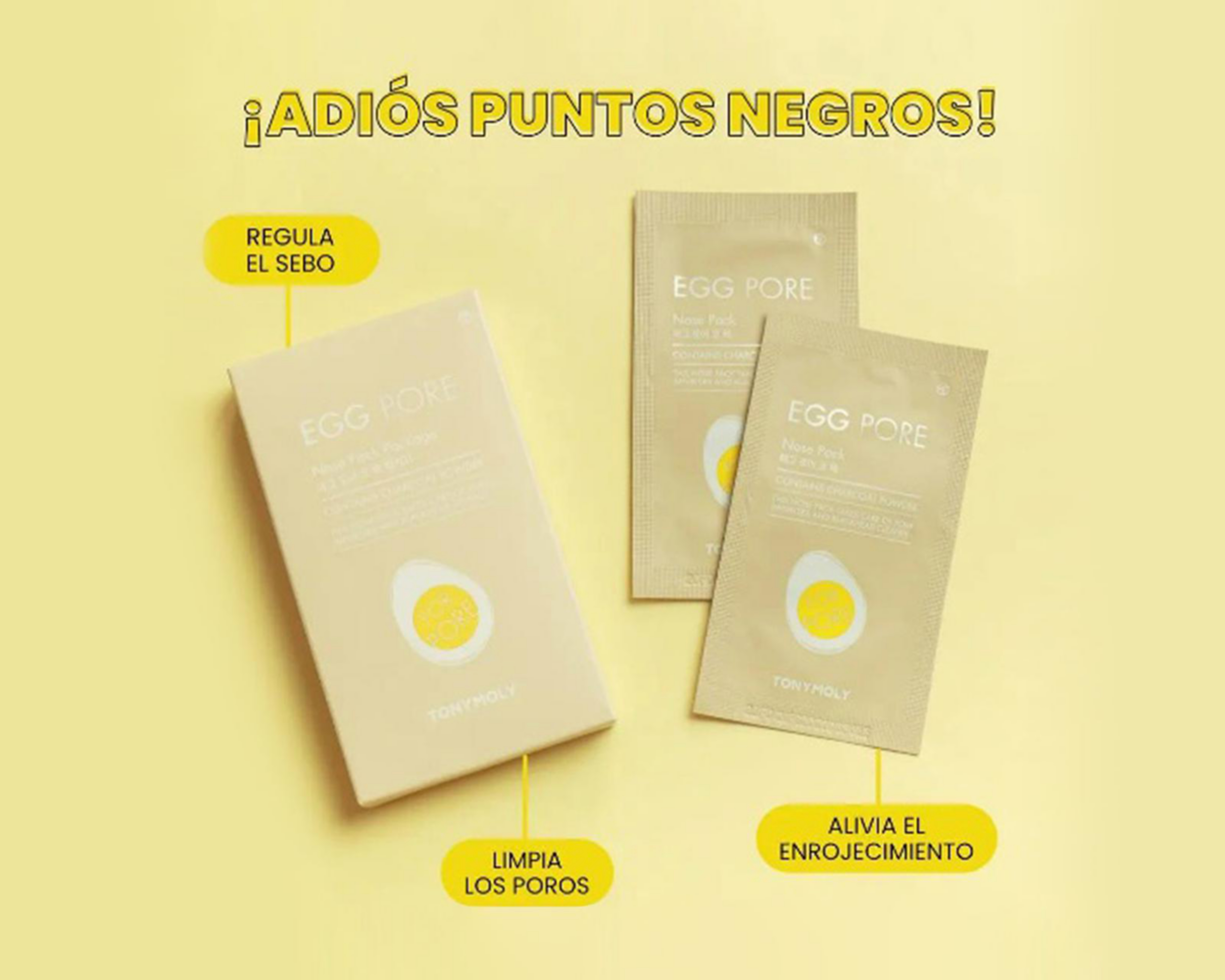 Foto 4 pulgar | Parche para Nariz Tony Moly Egg Pore 7 Piezas