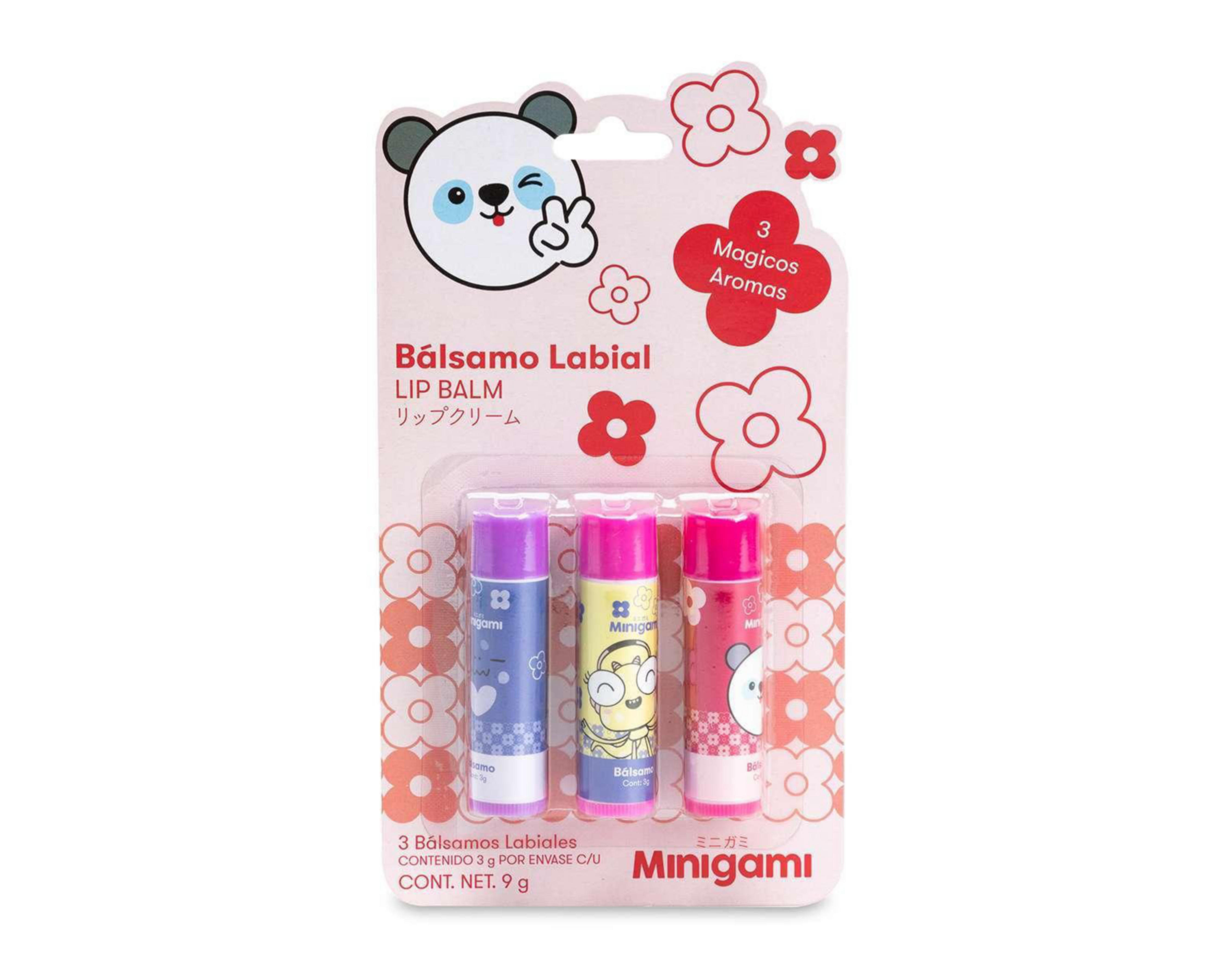 Bálsamo para Labios Minigami 3 Piezas