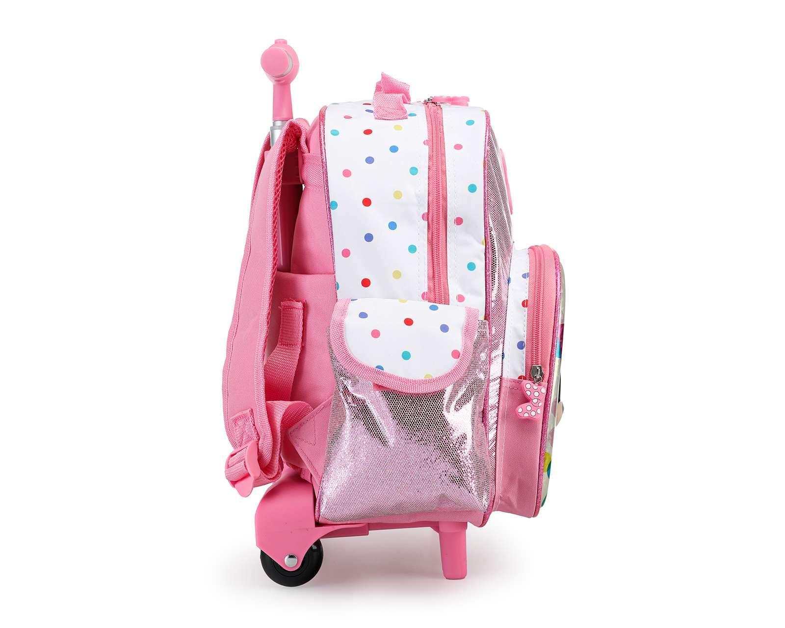 Foto 4 pulgar | Mochila con Ruedas Disney Rosa