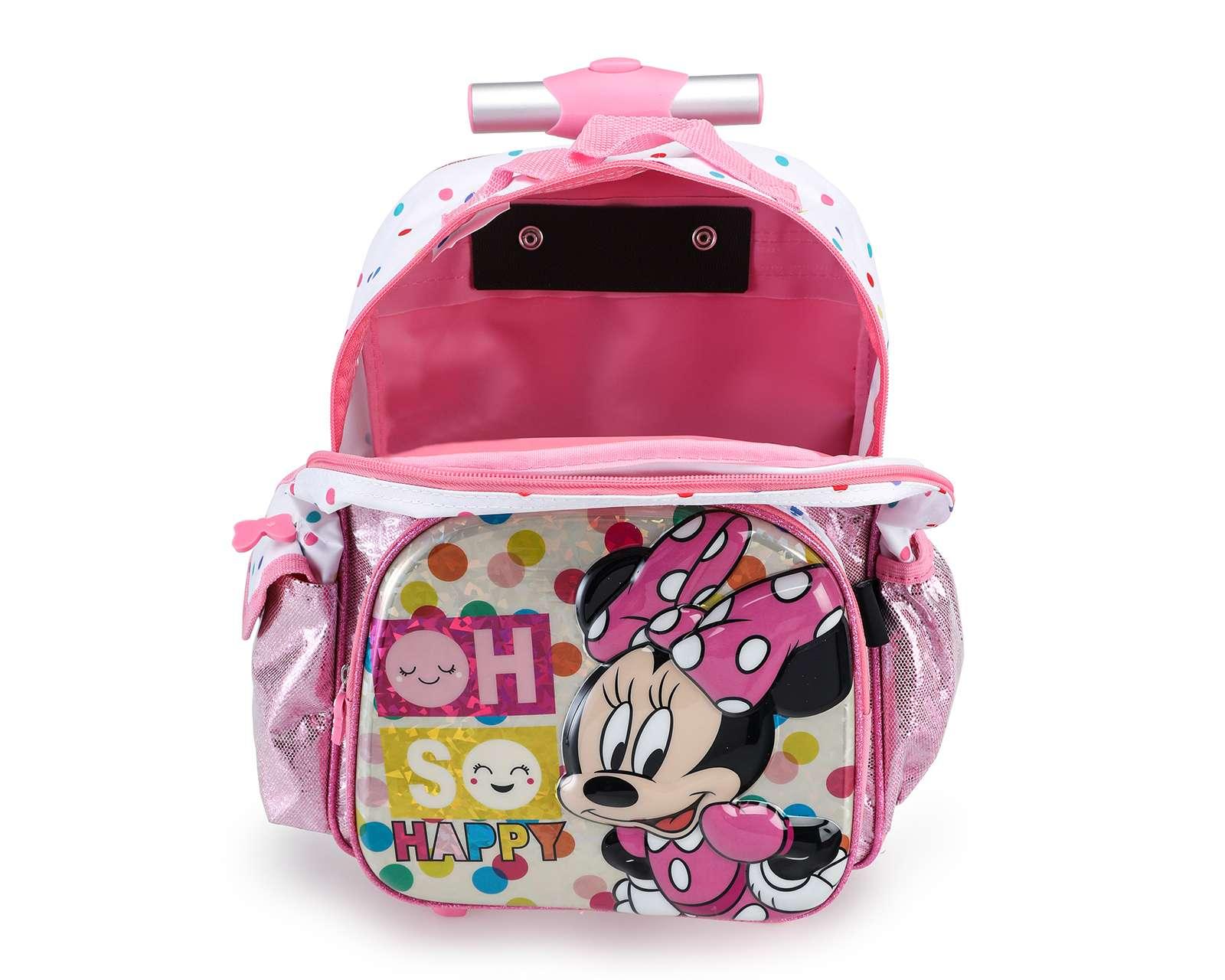 Foto 5 pulgar | Mochila con Ruedas Disney Rosa