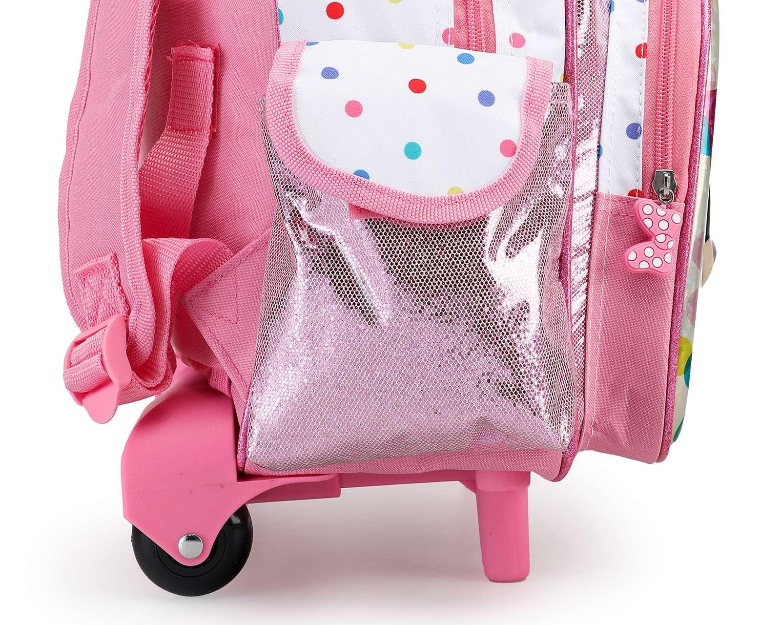 Foto 7 pulgar | Mochila con Ruedas Disney Rosa