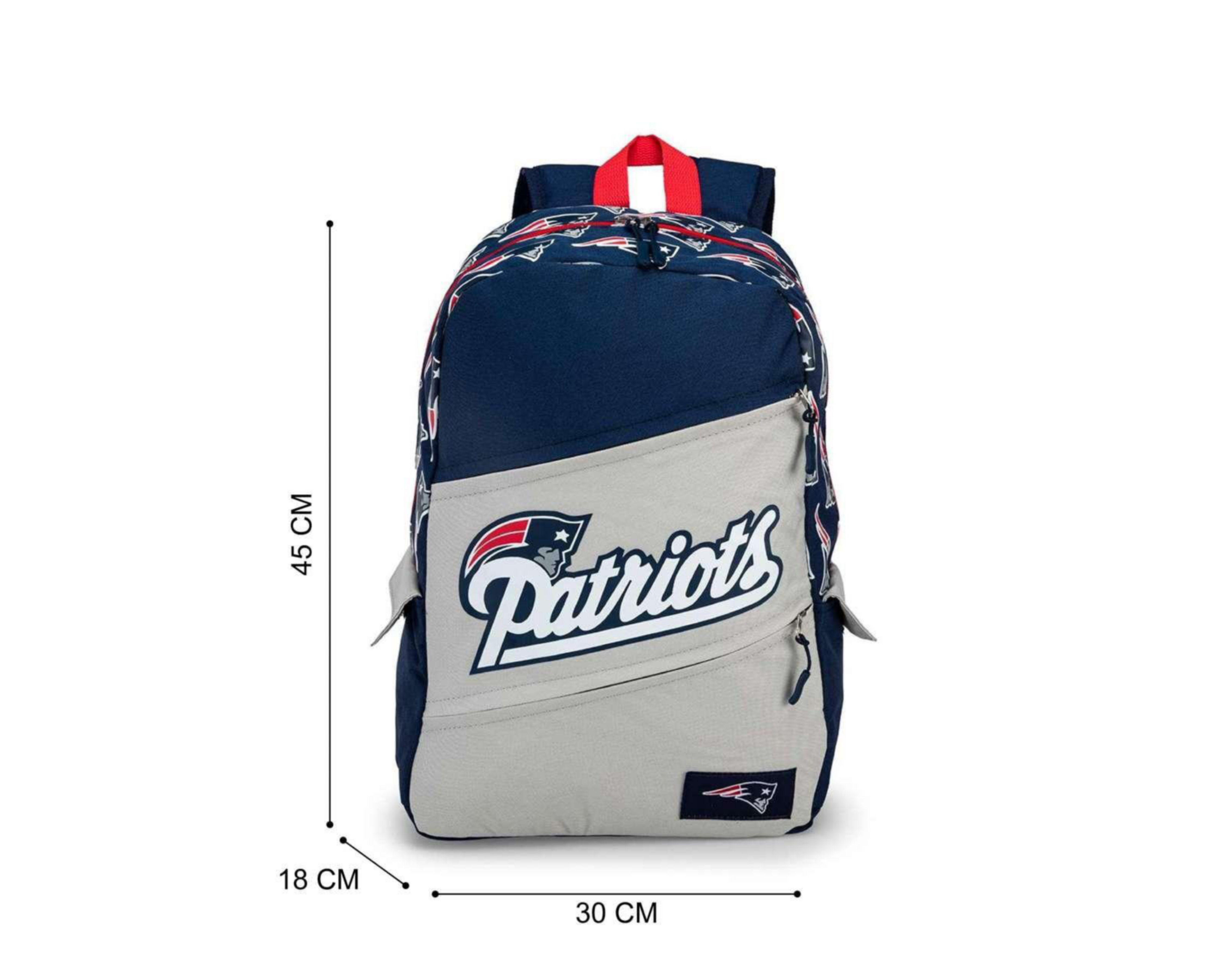 Foto 6 pulgar | Mochila NFL New England Patriots Gris