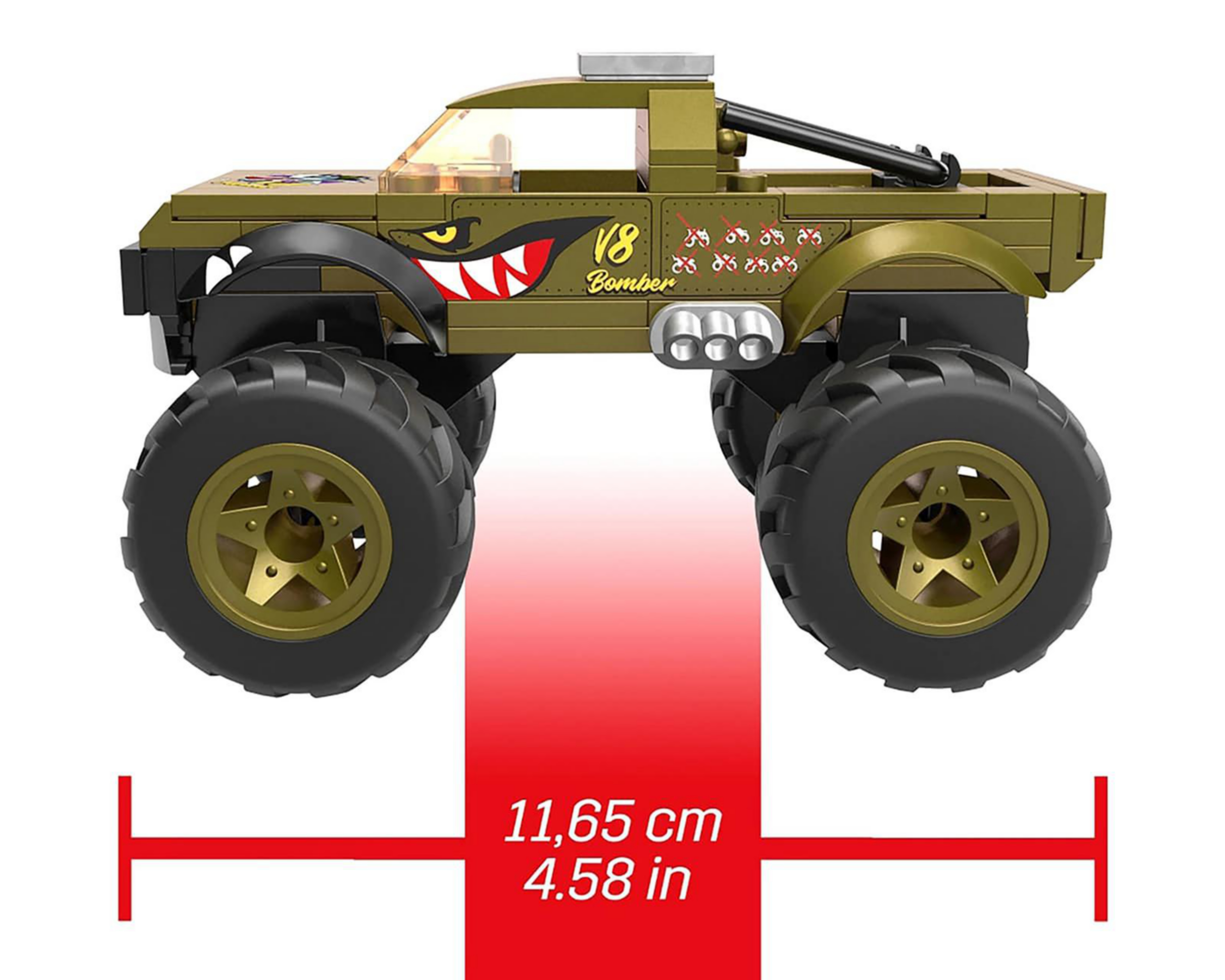 Foto 4 | Vehículo para Armar Mega Hot Wheels Monster Trucks V8 Bomber