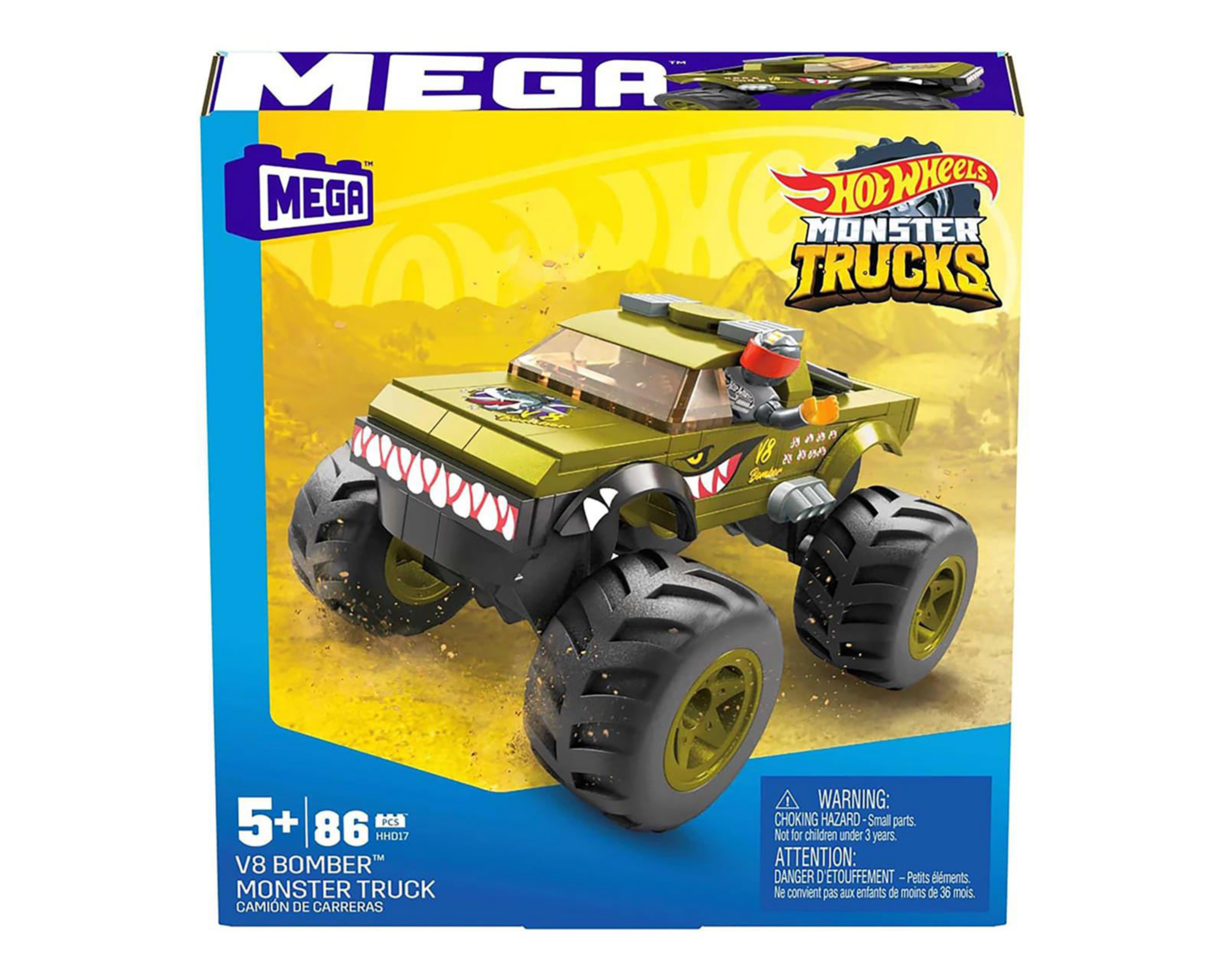 Foto 6 | Vehículo para Armar Mega Hot Wheels Monster Trucks V8 Bomber