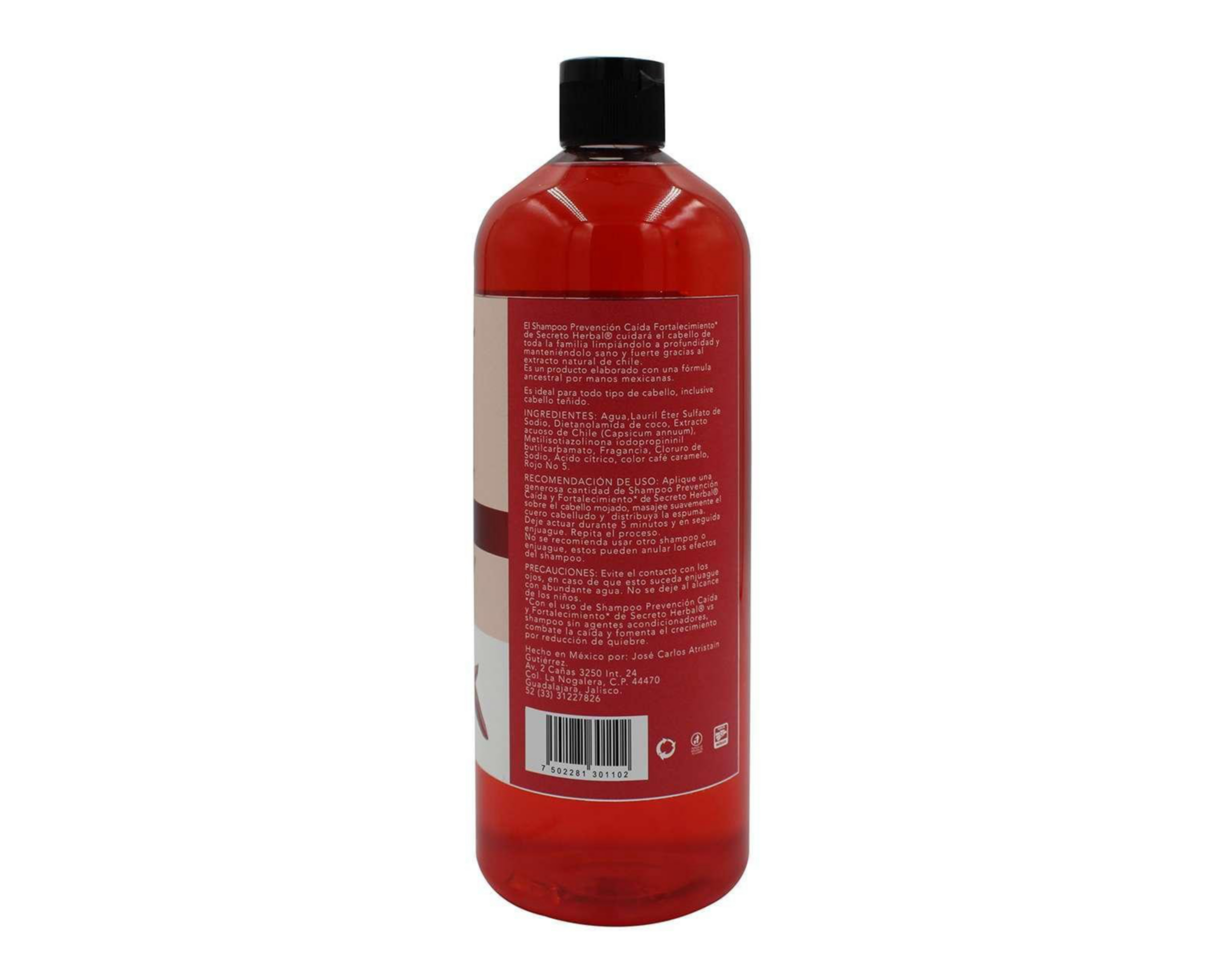 Foto 4 pulgar | Shampoo Secreto Herbal Prevención Caída y Fortalecimiento con Chile 500 ml