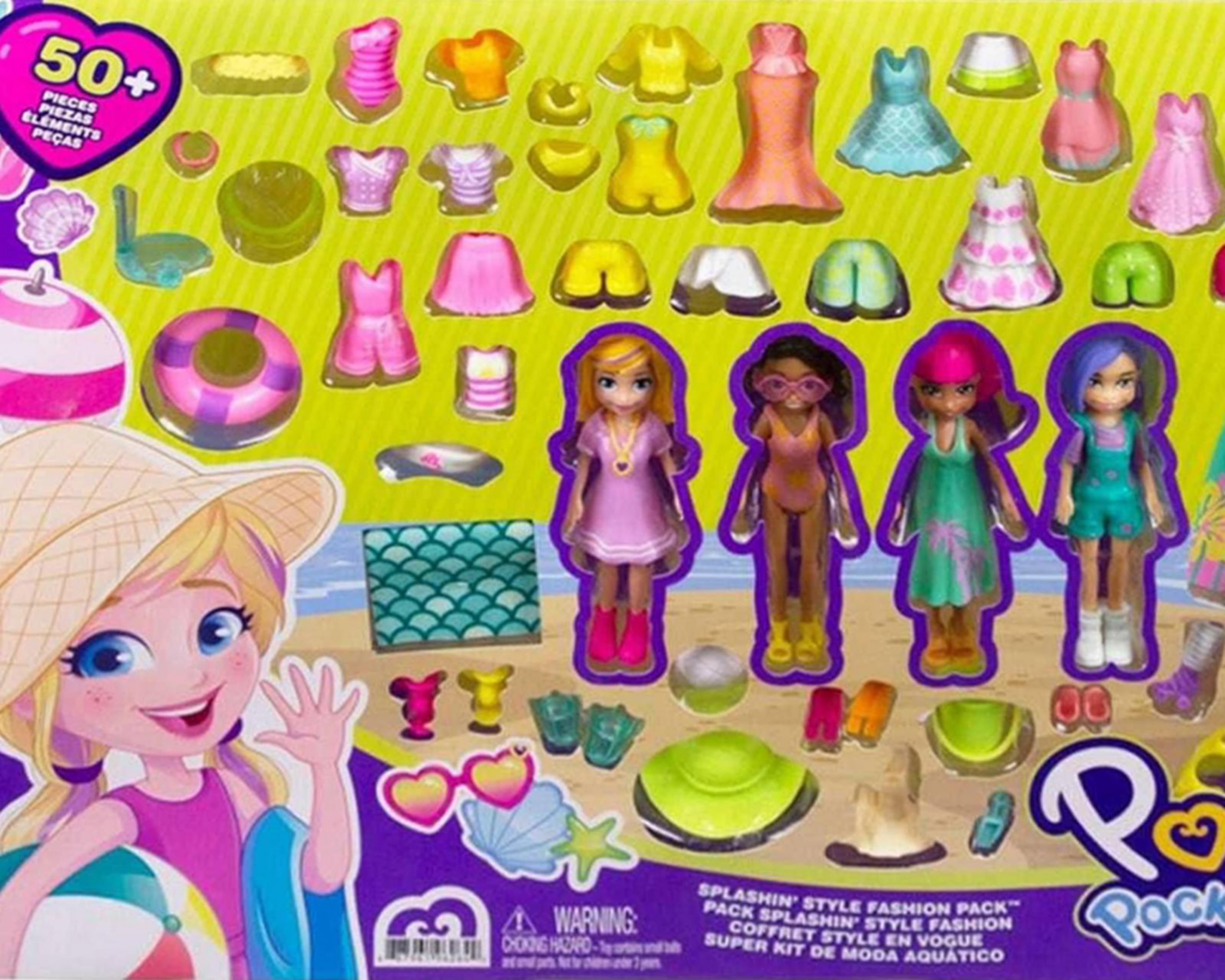 Foto 2 | Polly Pocket Super Colección Acuática de Moda