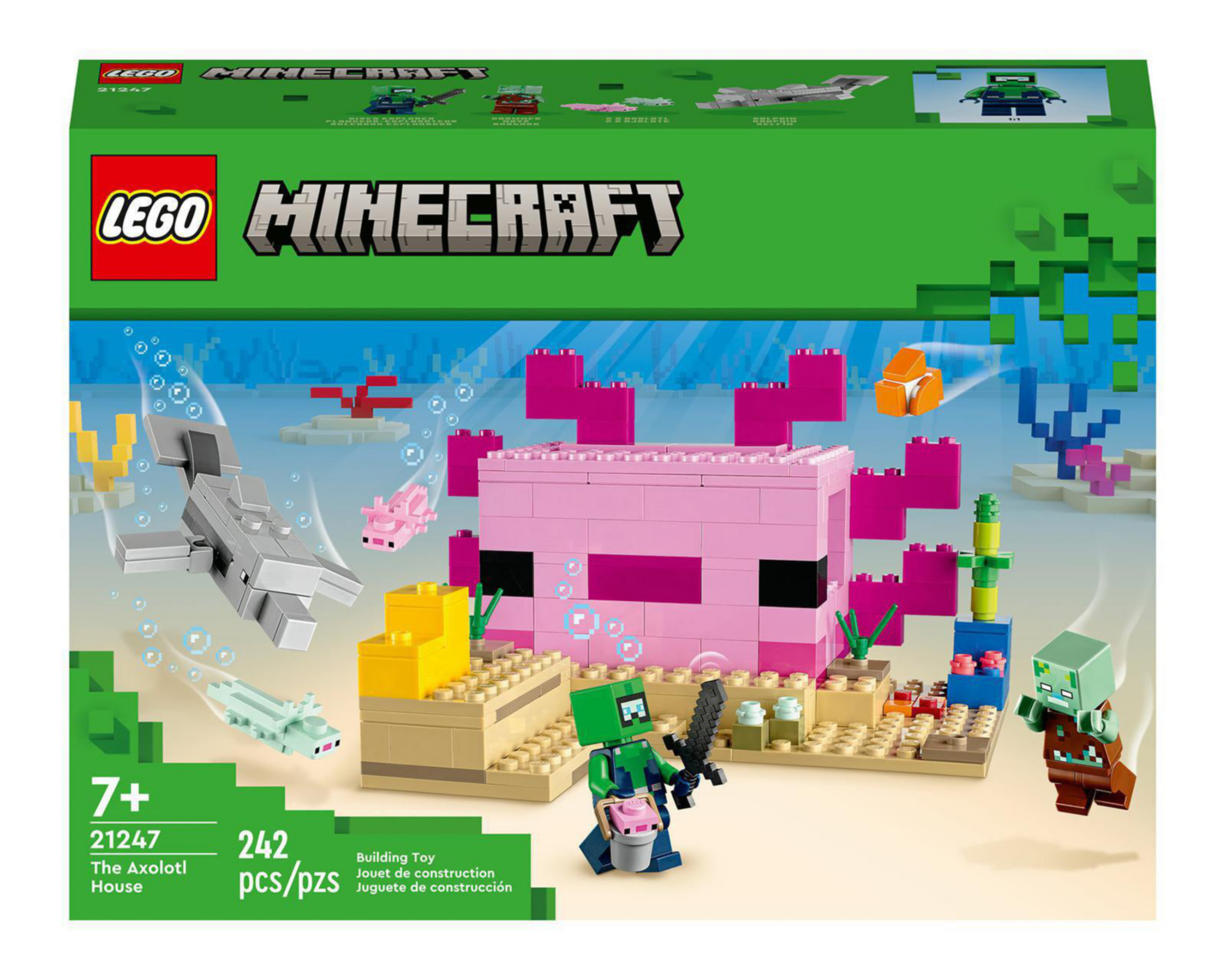 Foto 3 pulgar | LEGO Minecraft: La Casa-Ajolote