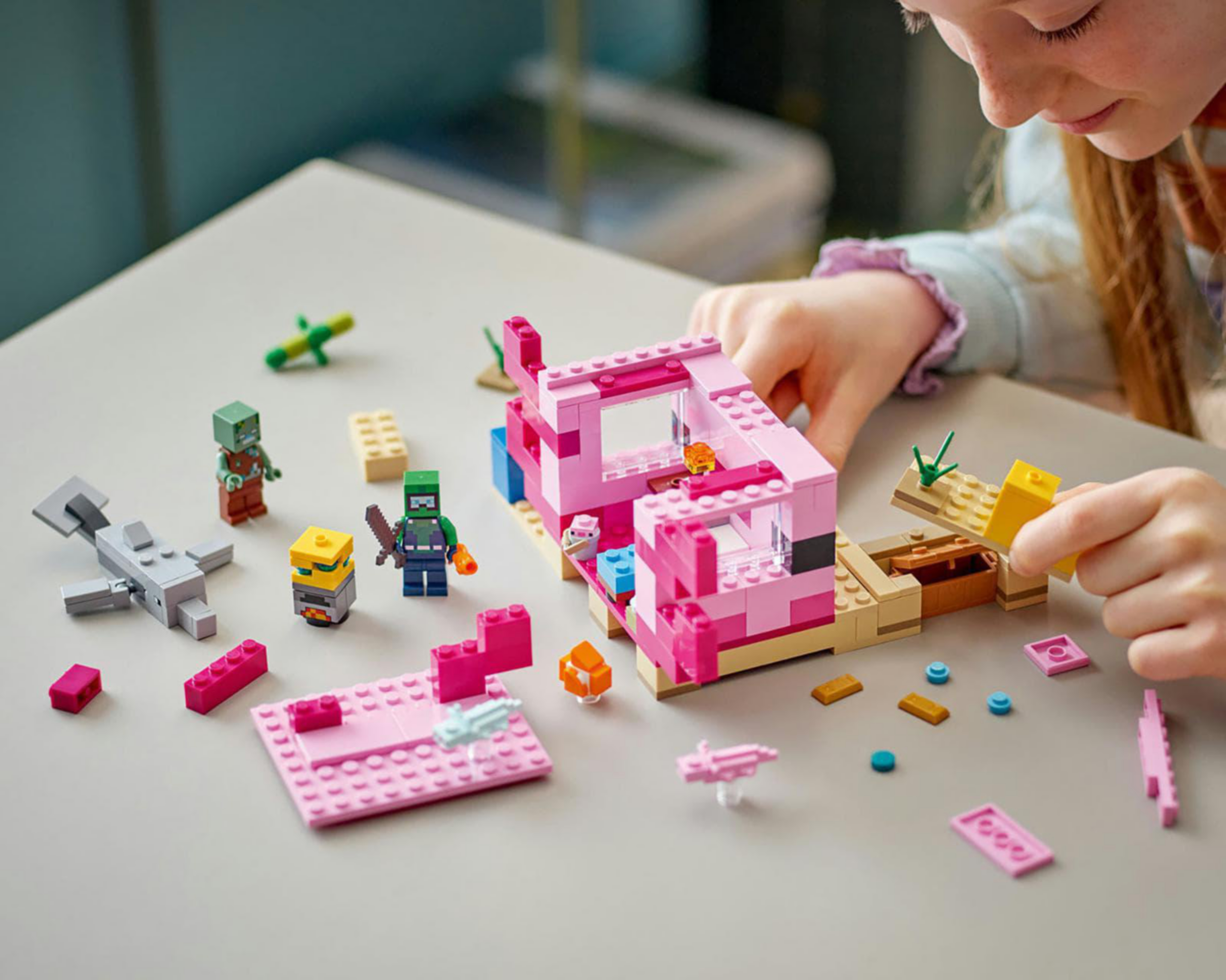 Foto 5 pulgar | LEGO Minecraft: La Casa-Ajolote