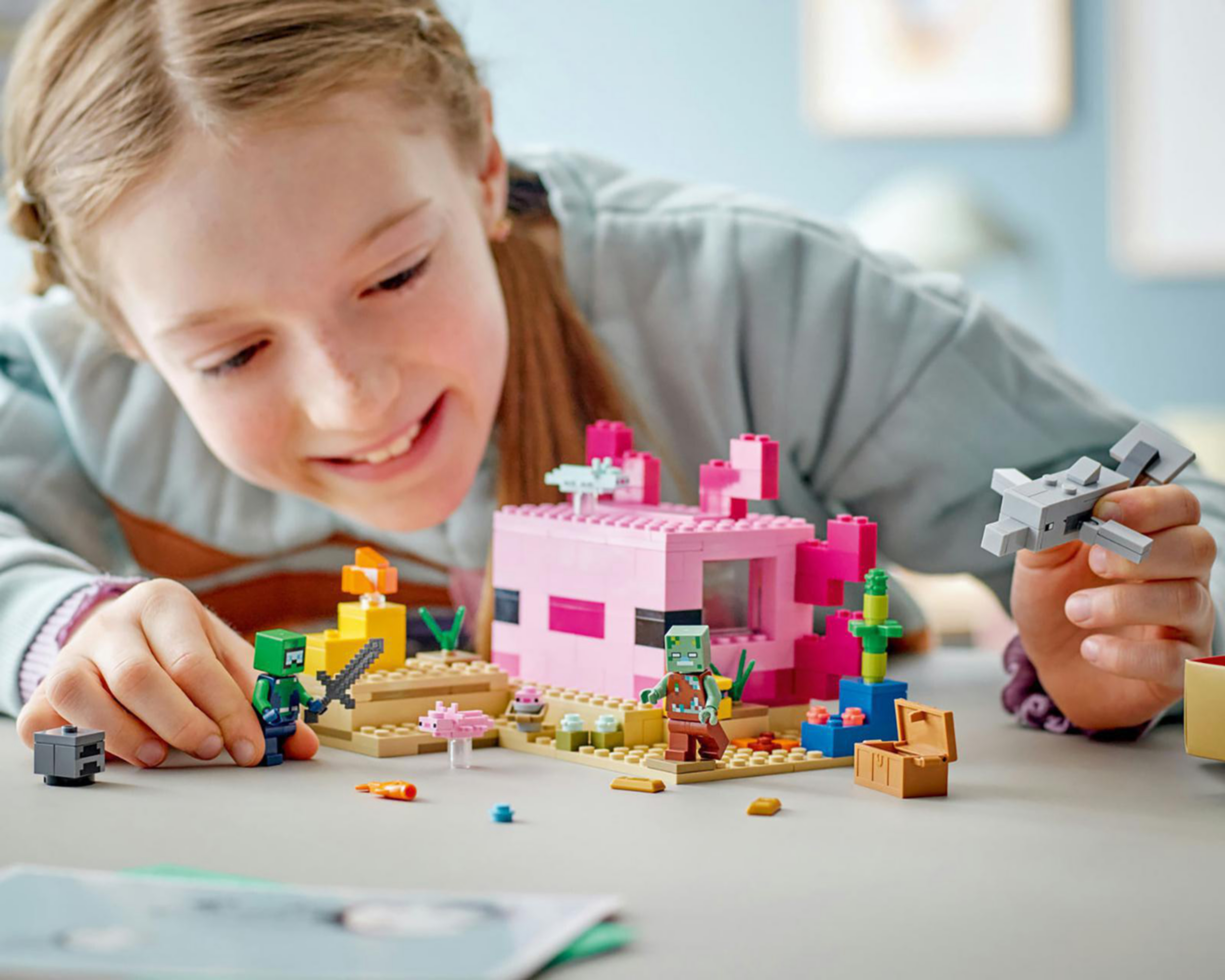 Foto 6 pulgar | LEGO Minecraft: La Casa-Ajolote