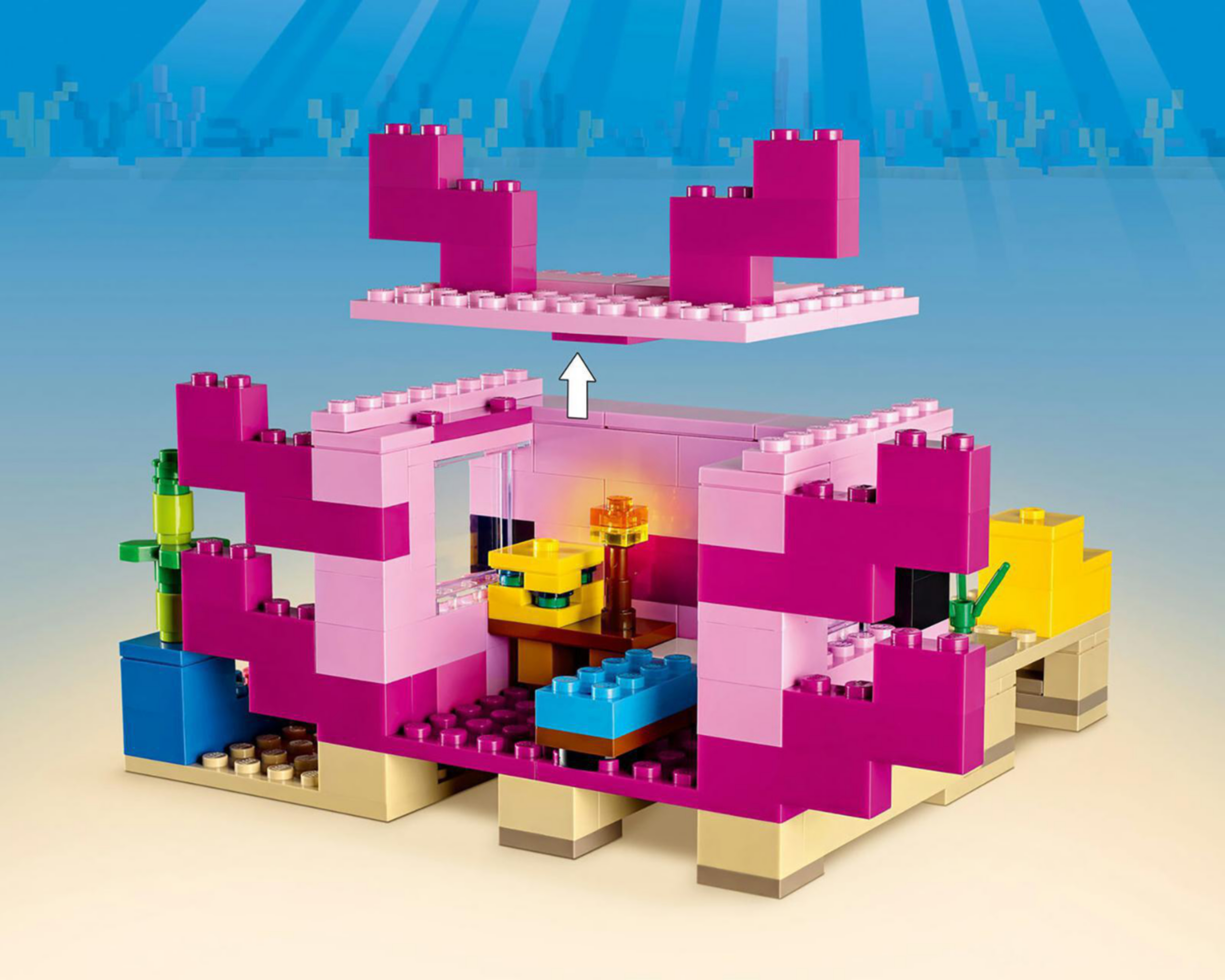 Foto 8 pulgar | LEGO Minecraft: La Casa-Ajolote
