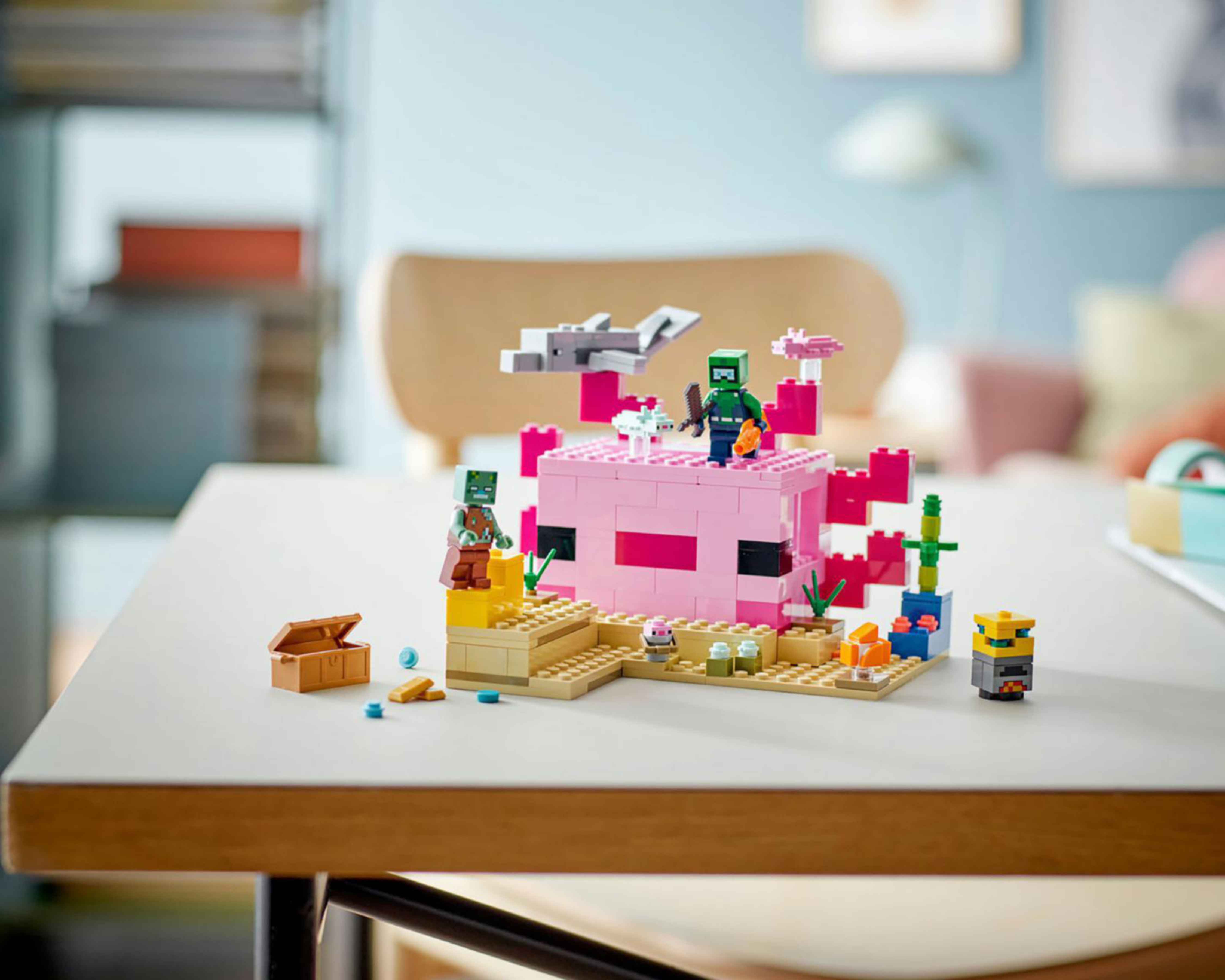 Foto 9 pulgar | LEGO Minecraft: La Casa-Ajolote