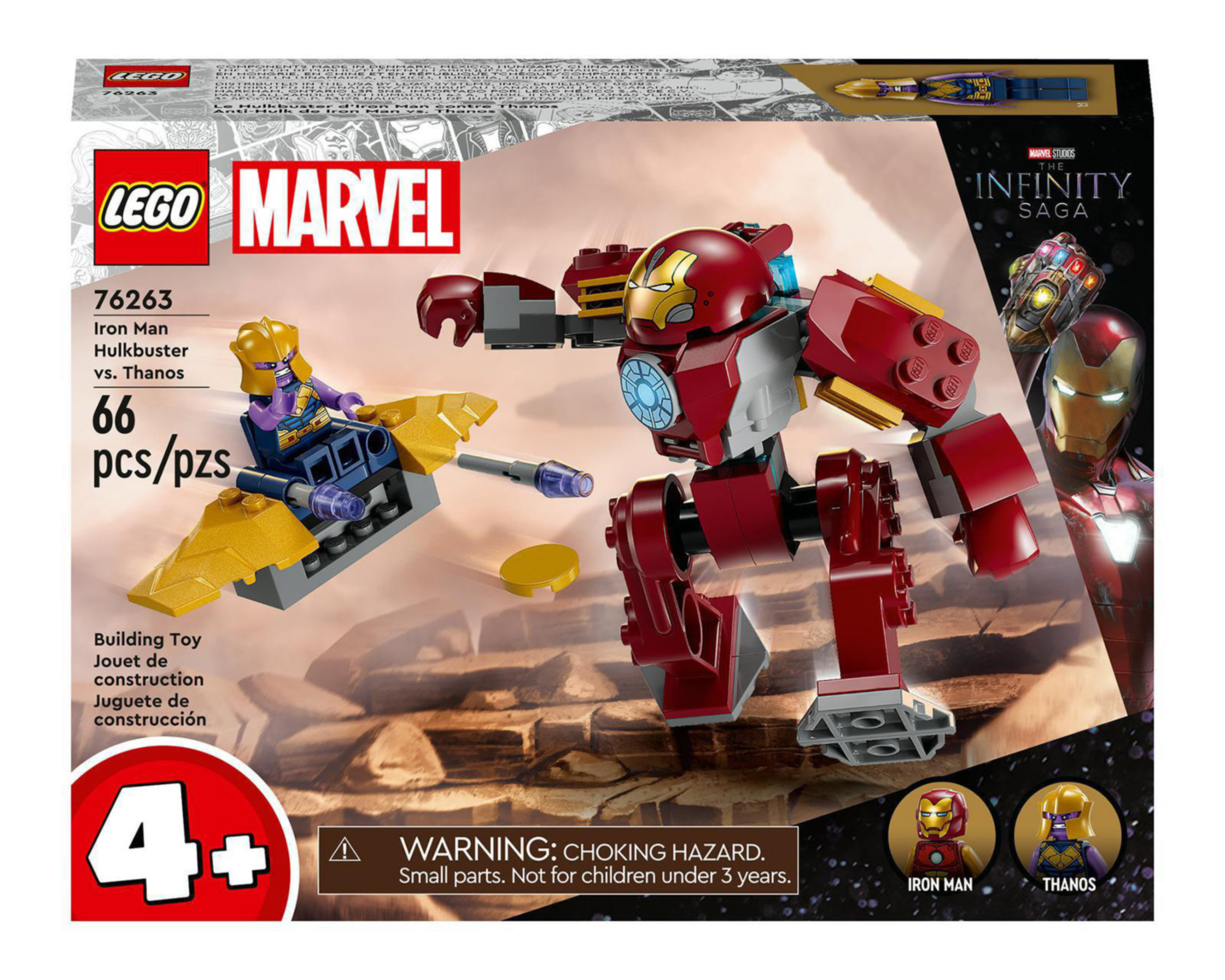 Foto 3 pulgar | LEGO Marvel: Hulkbuster de Iron Man vs. Thanos