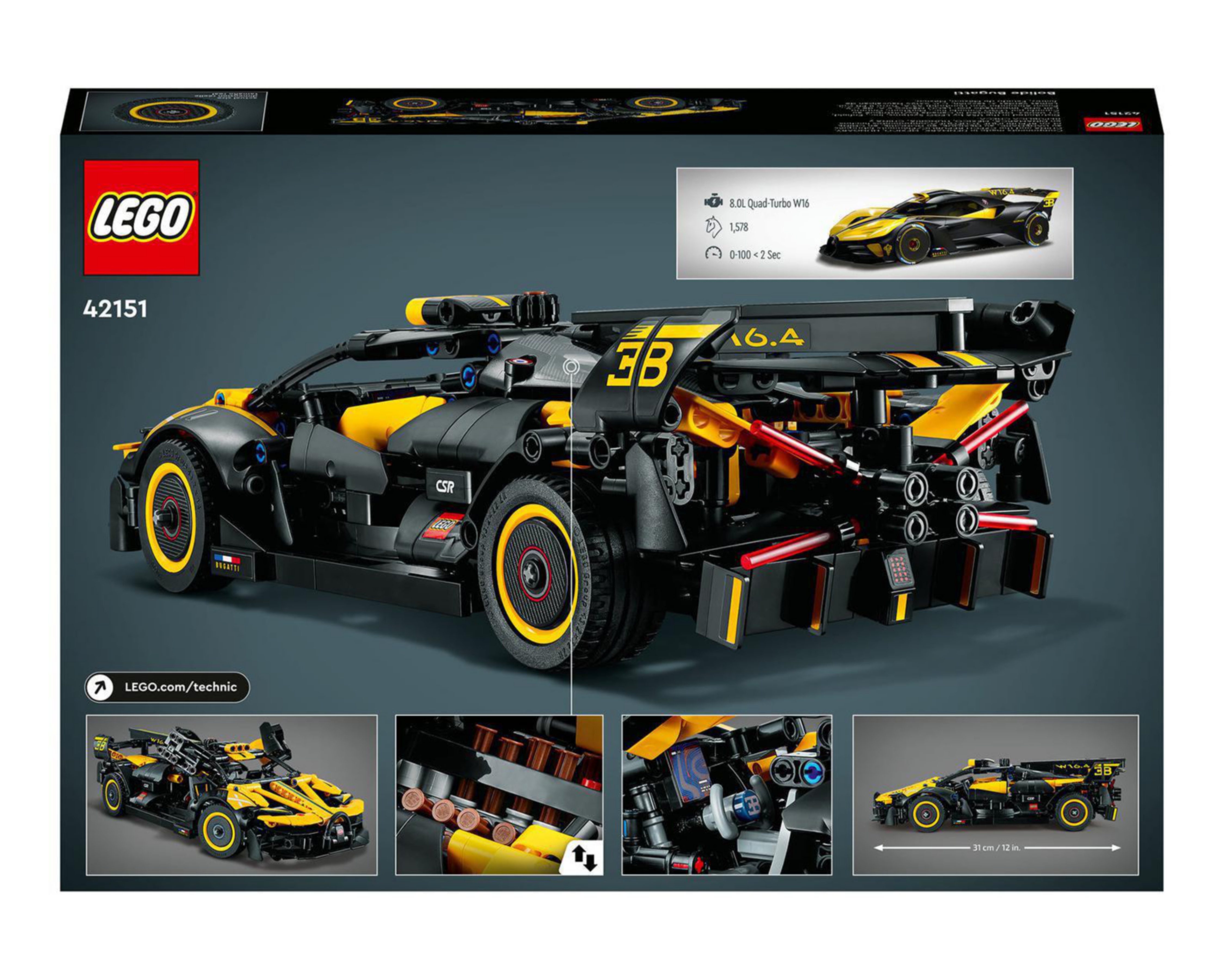 Foto 9 pulgar | LEGO Technic: Bugatti Bolide