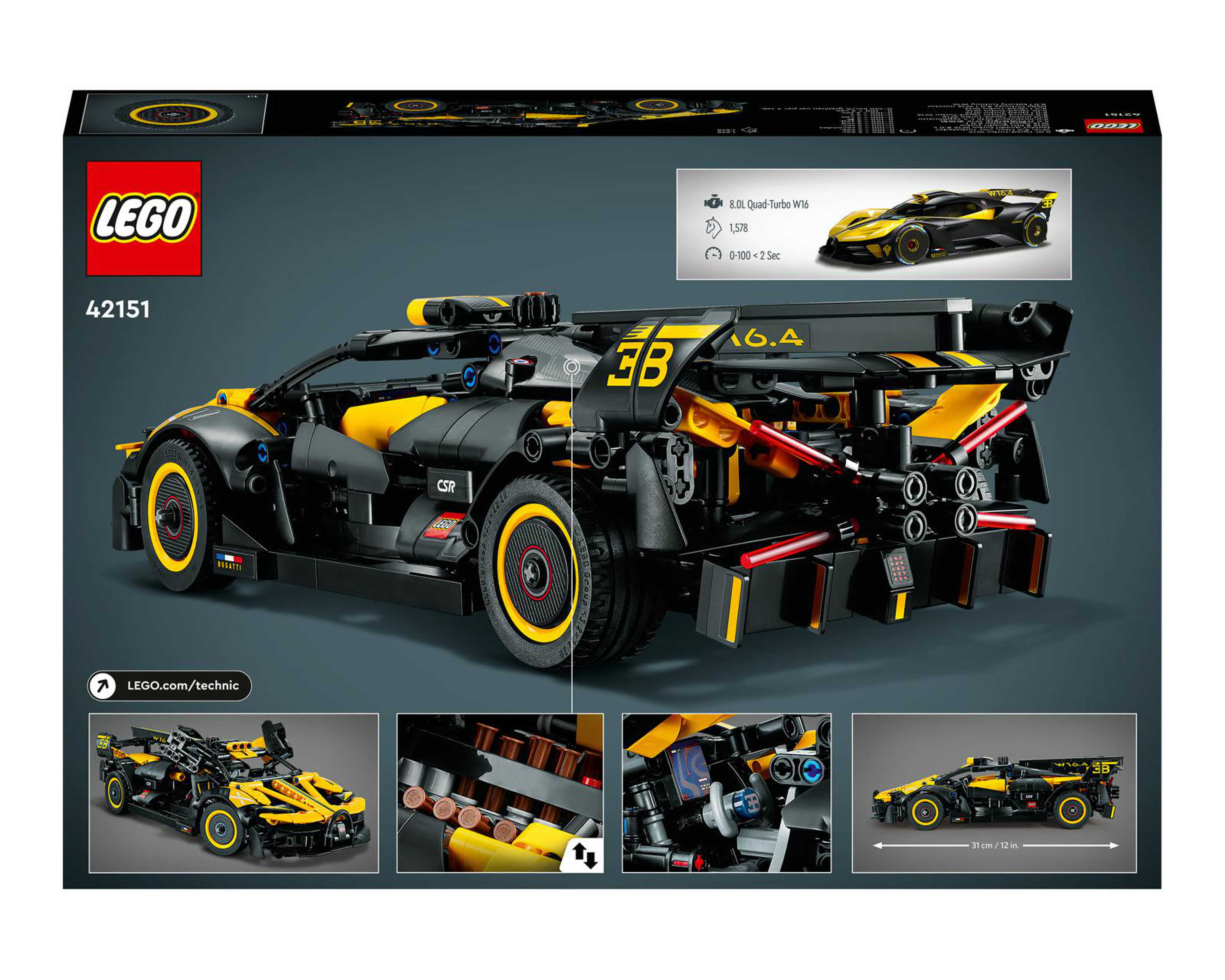 Foto 10 pulgar | LEGO Technic: Bugatti Bolide