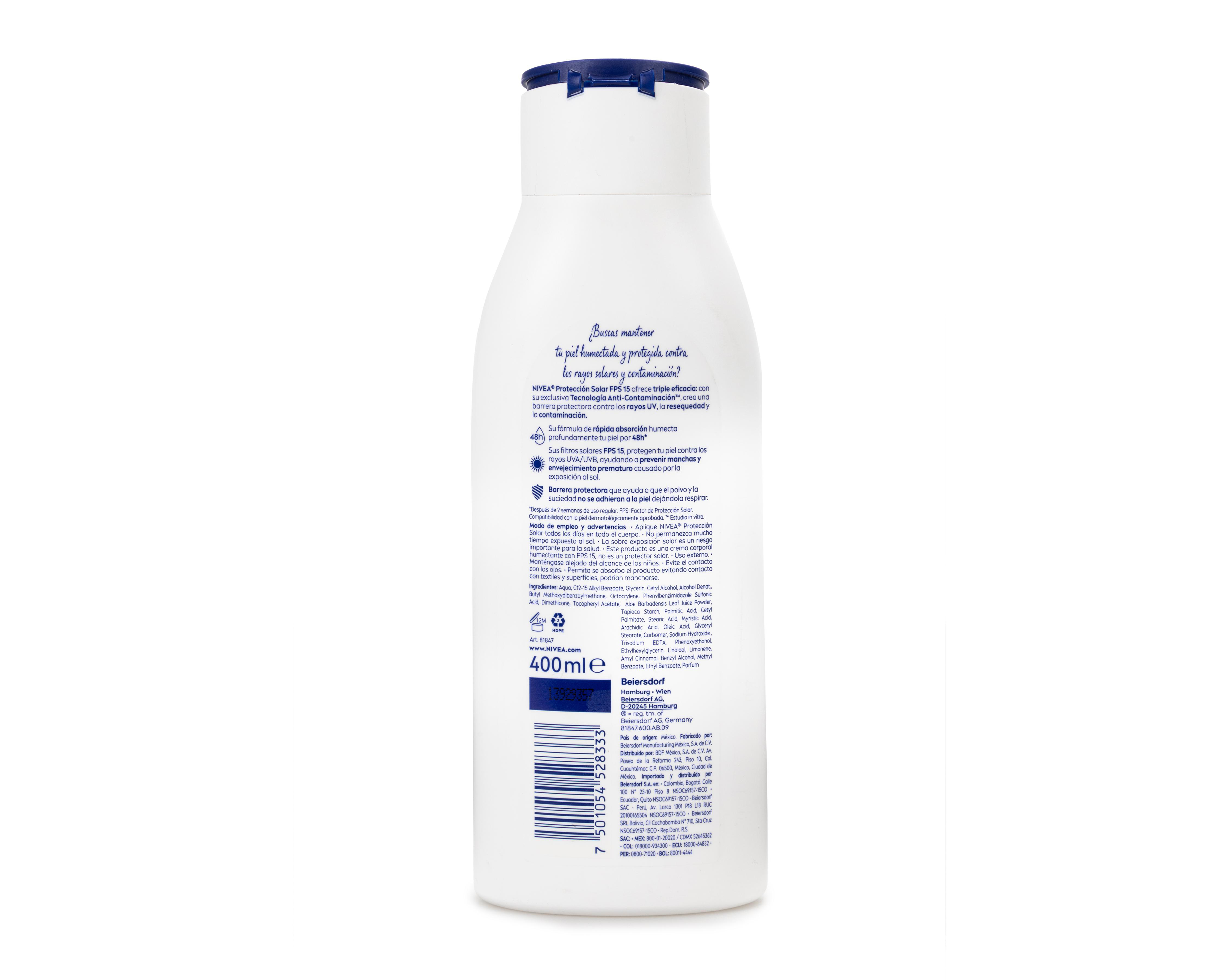 Foto 2 | Crema Corporal Nivea Protección Solar 400 ml
