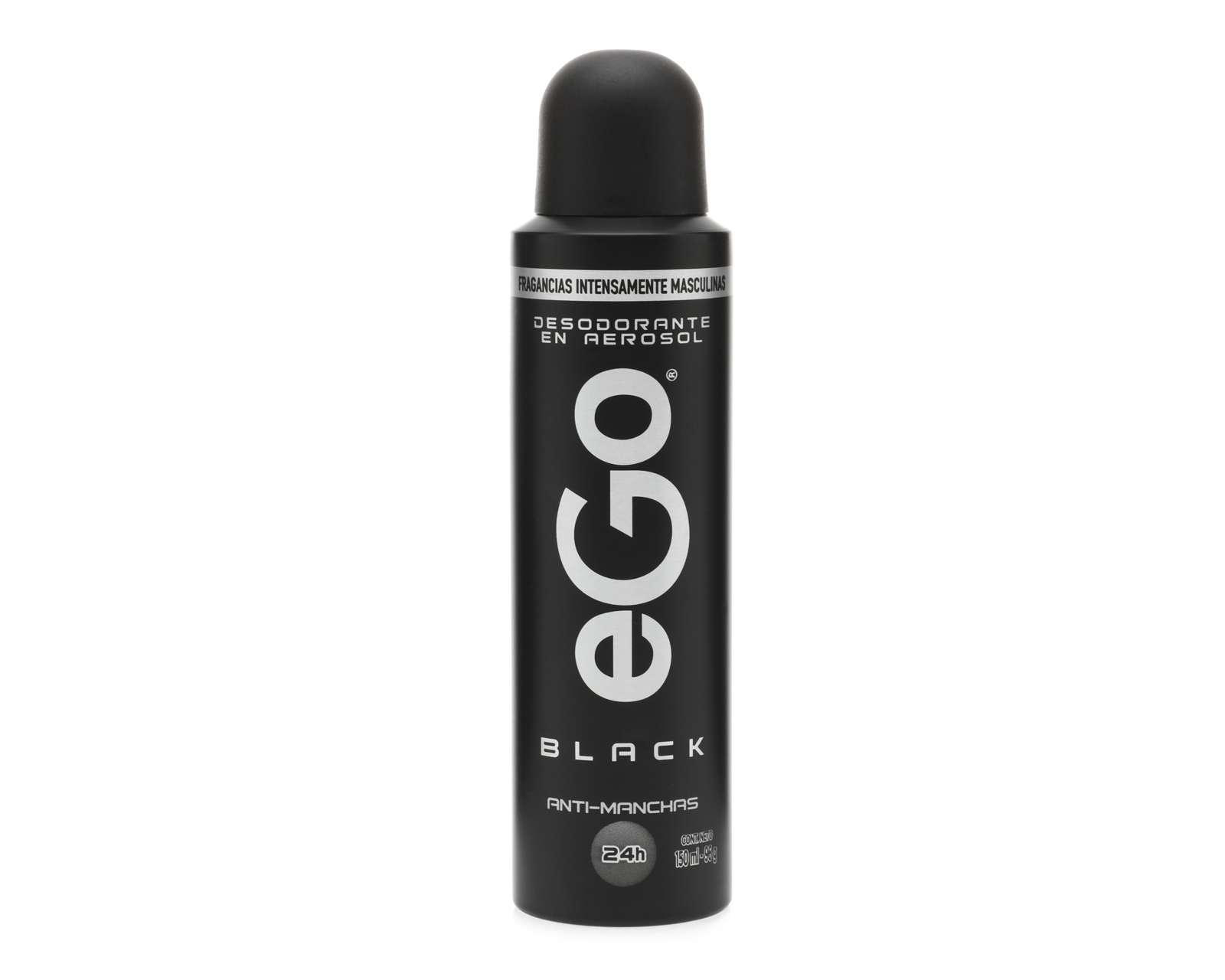 Foto 2 pulgar | Desodorante Ego en Aerosol Black 150 ml