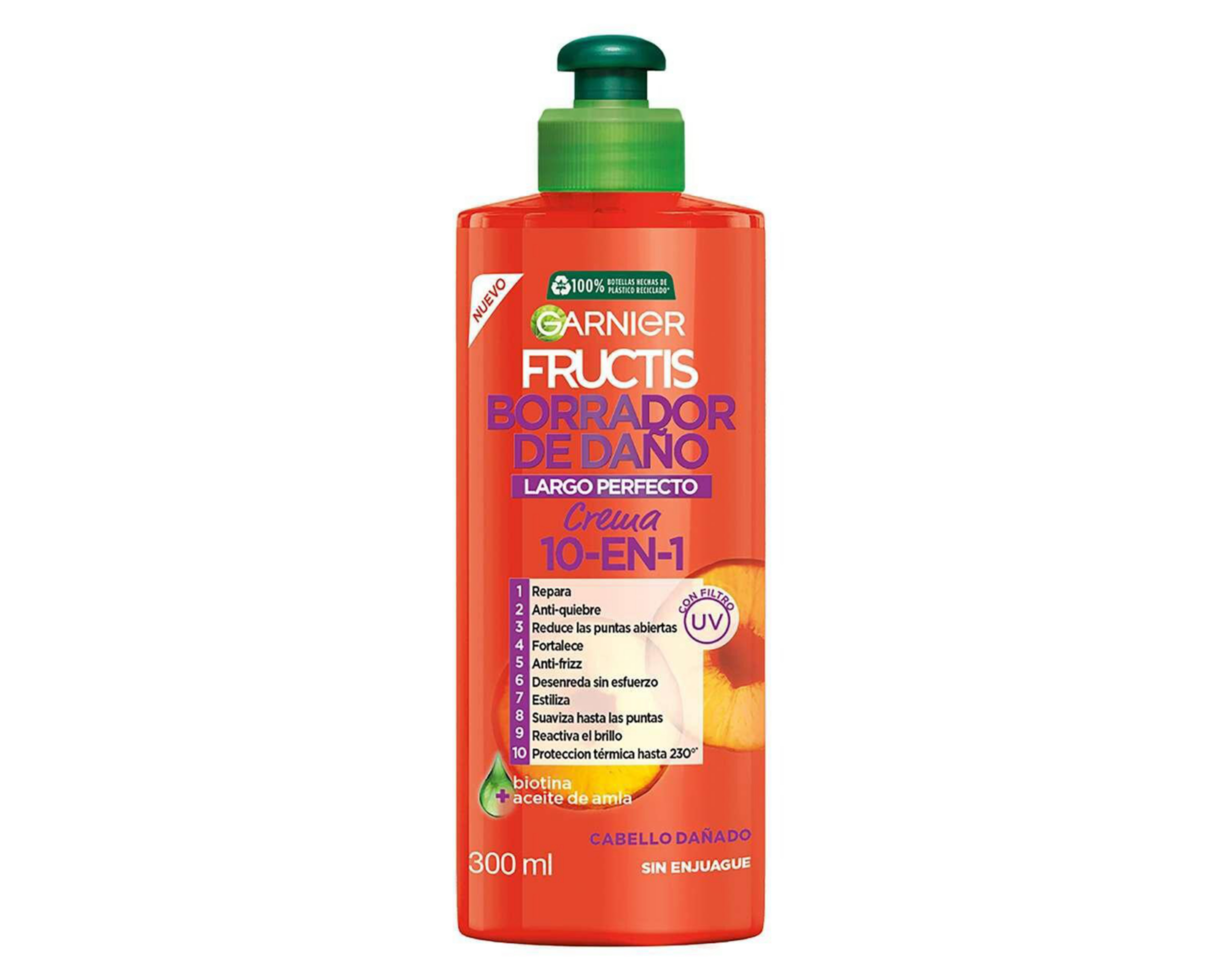 Foto 2 pulgar | Crema para Peinar Fructis Borrador de Daño 300 ml