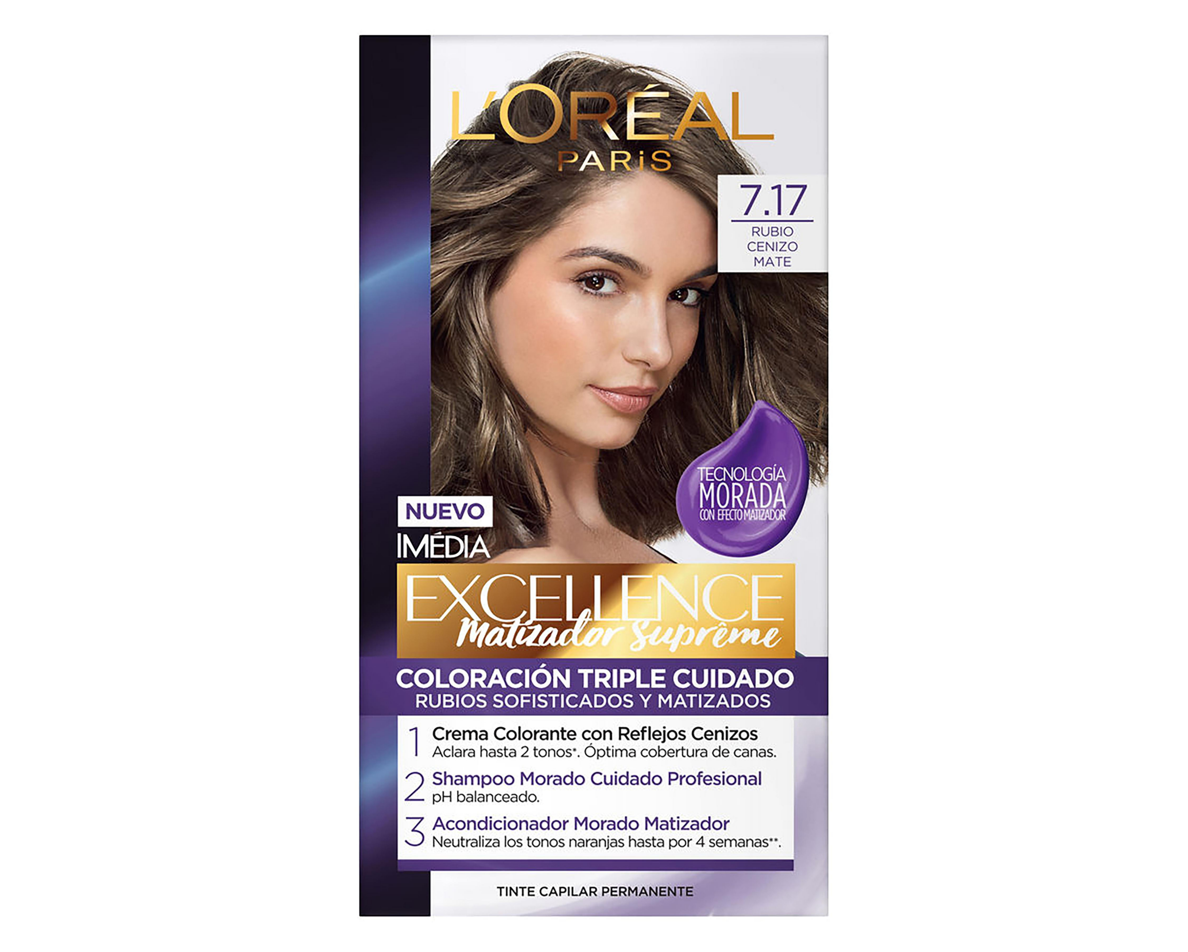 Foto 1 | Tinte L´oréal Imedia Excellence Matizador Supreme 7.17 Rubio Cenizo Mate