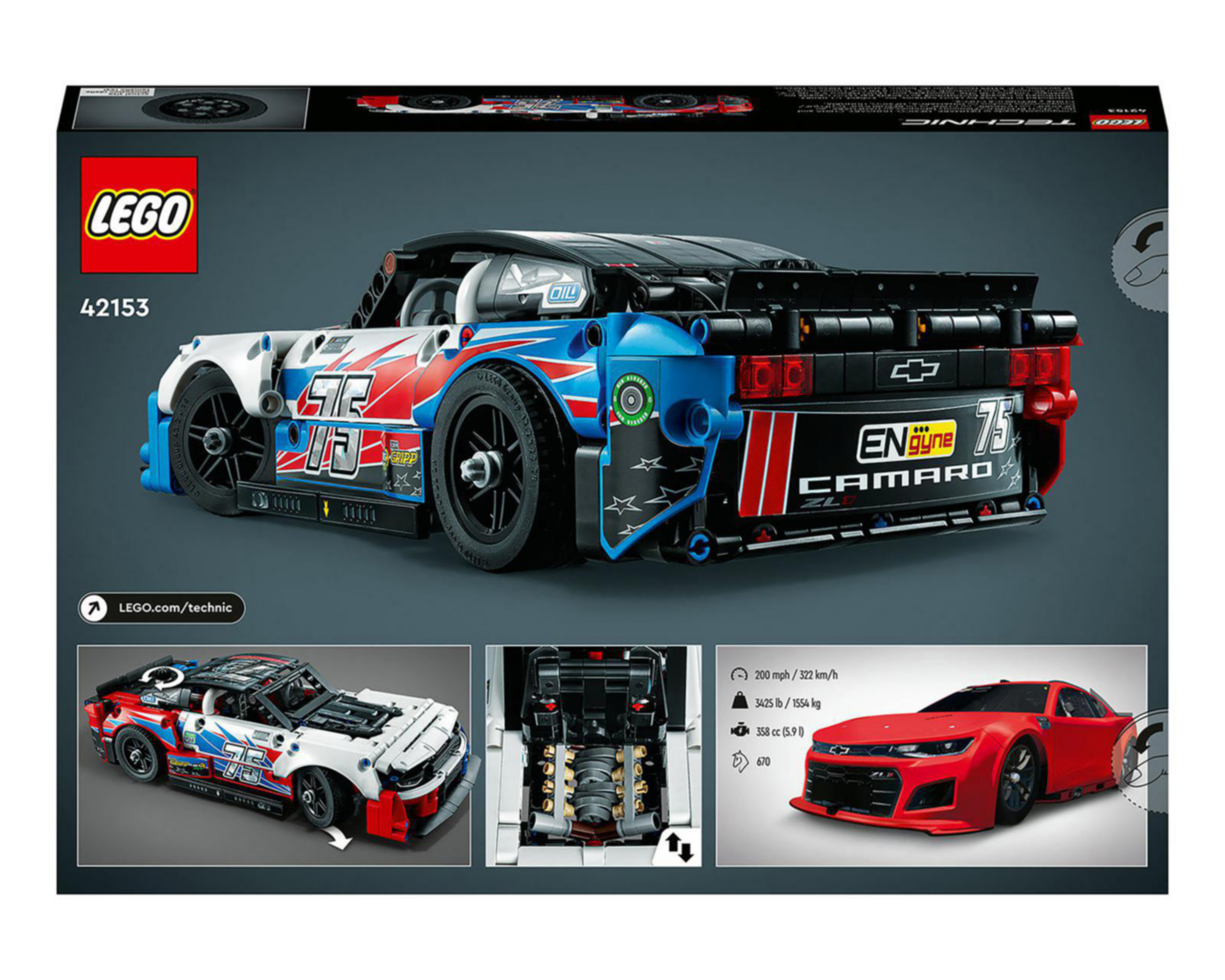 Foto 10 pulgar | LEGO Technic: Nascar Next Gen Chevrolet Camaro ZL1