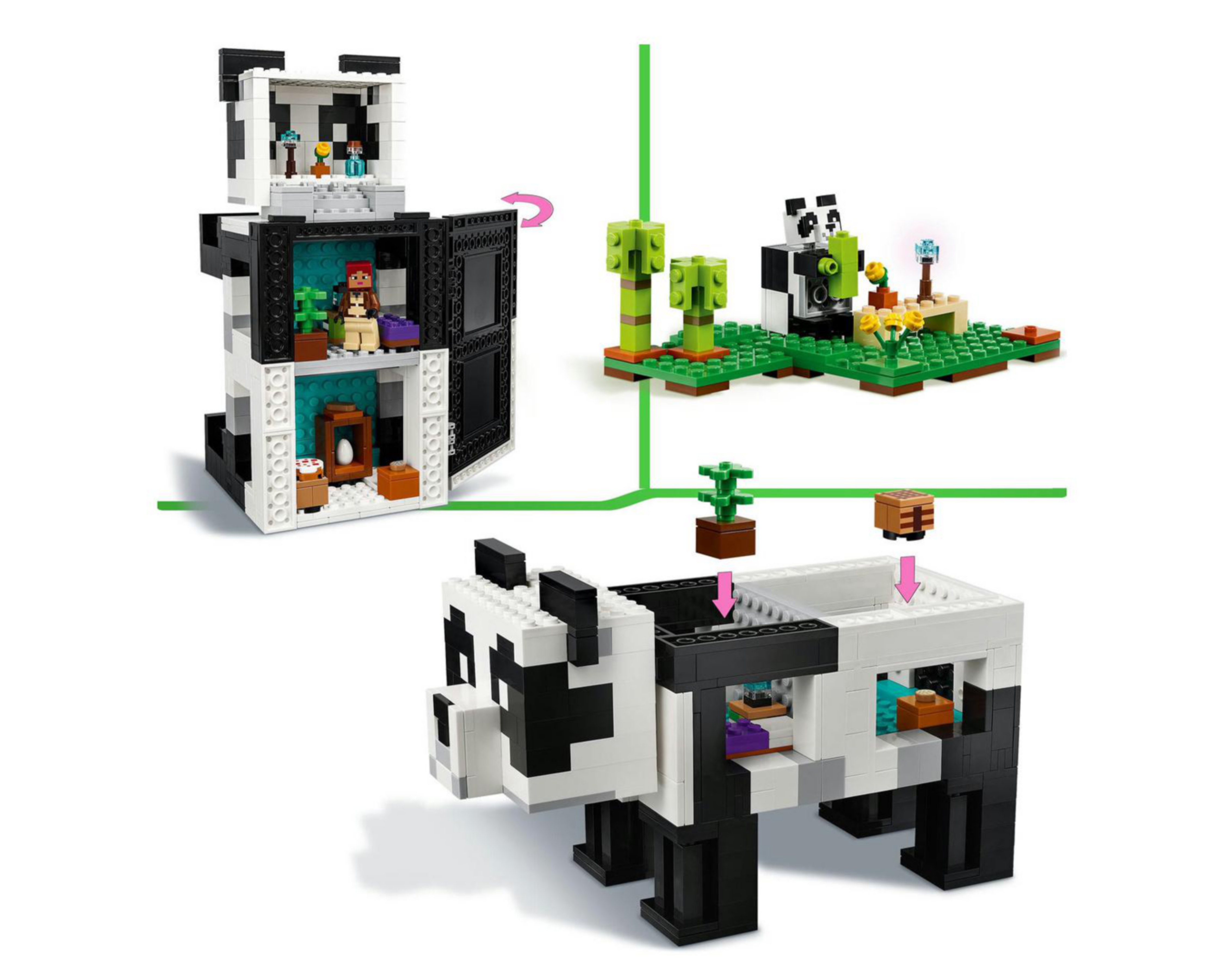 Foto 7 | LEGO Minecraft: El Refugio-Panda