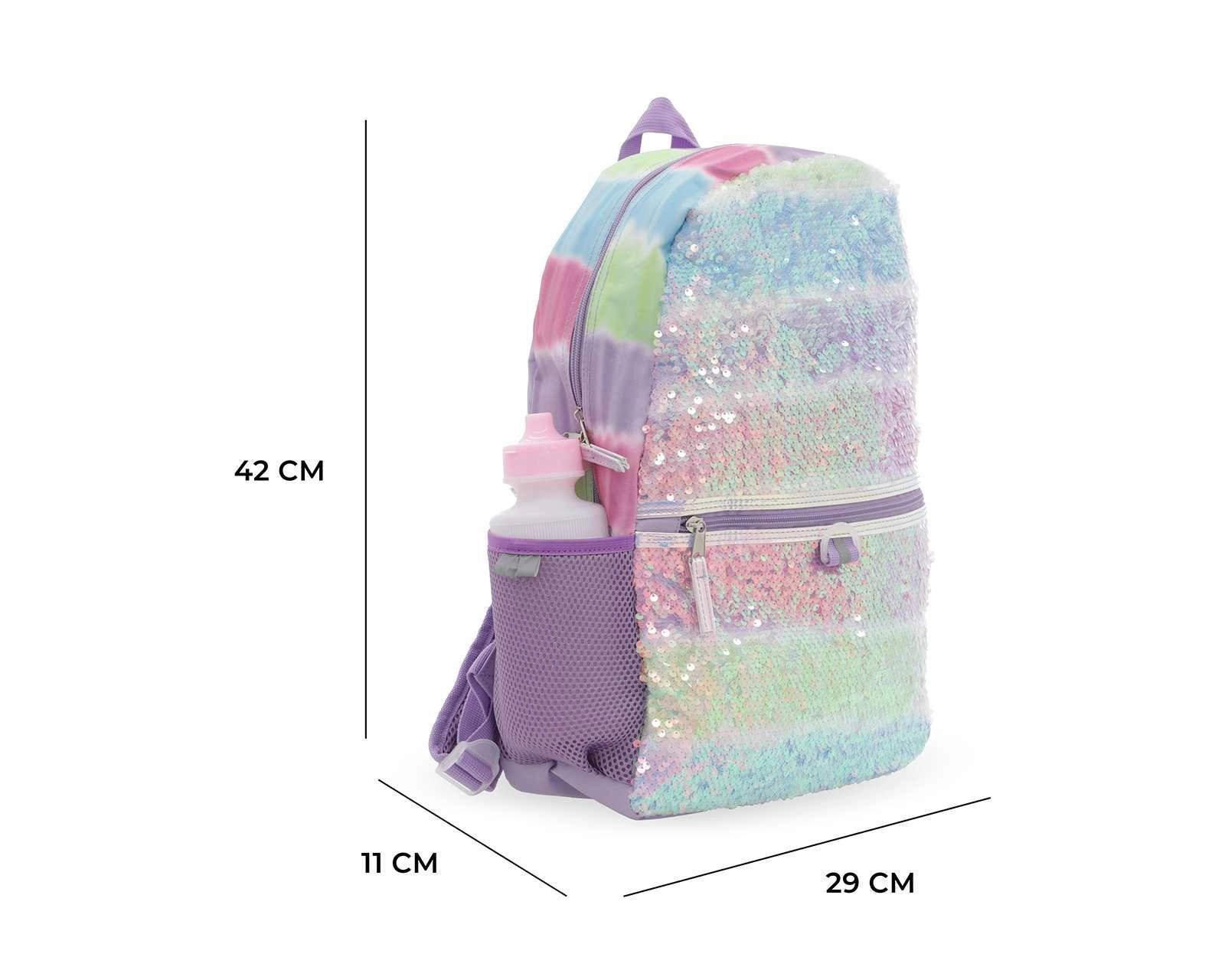 Foto 8 | Bundle Mochila con Lonchera + Audífonos y Termo Girls Attitude con Lentejuelas