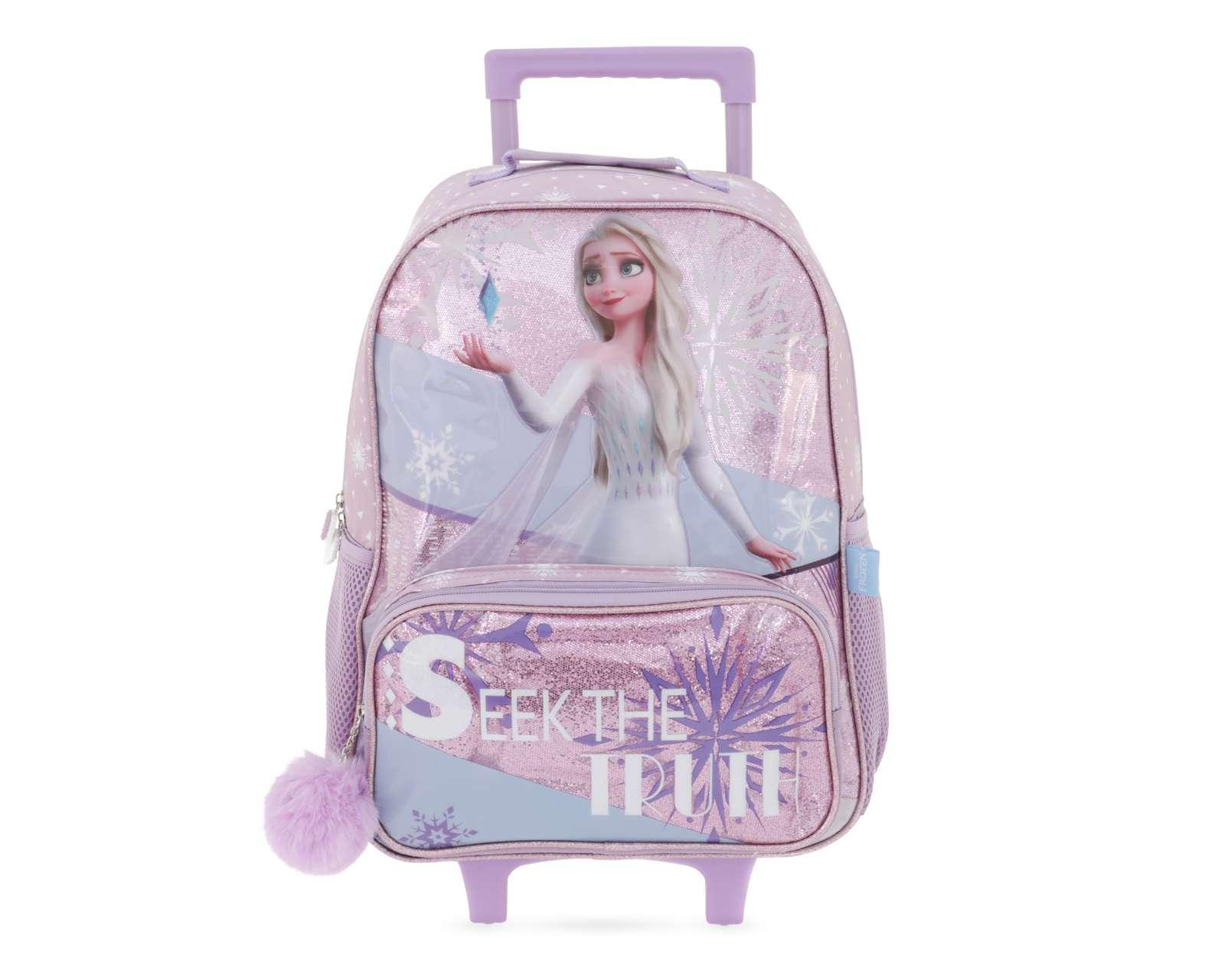 Foto 2 pulgar | Mochila con Ruedas Disney Lila
