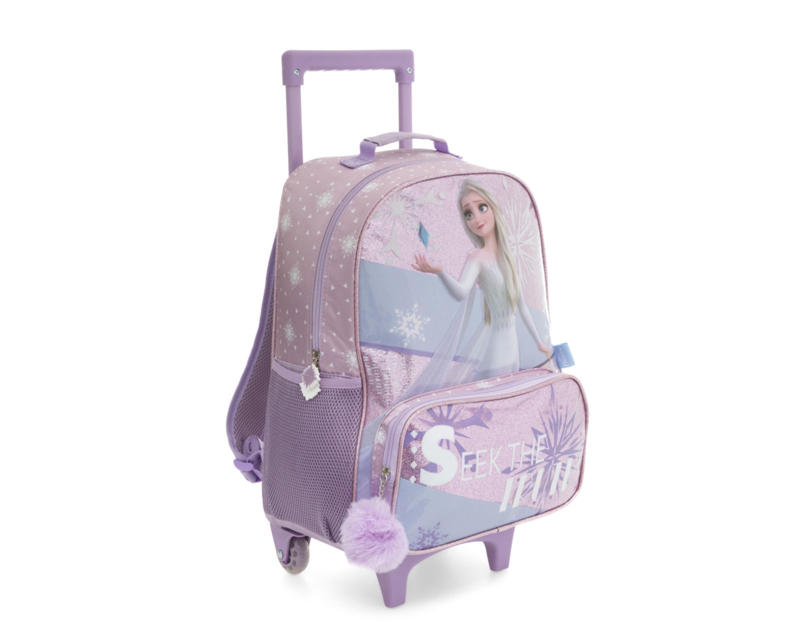 Foto 3 pulgar | Mochila con Ruedas Disney Lila
