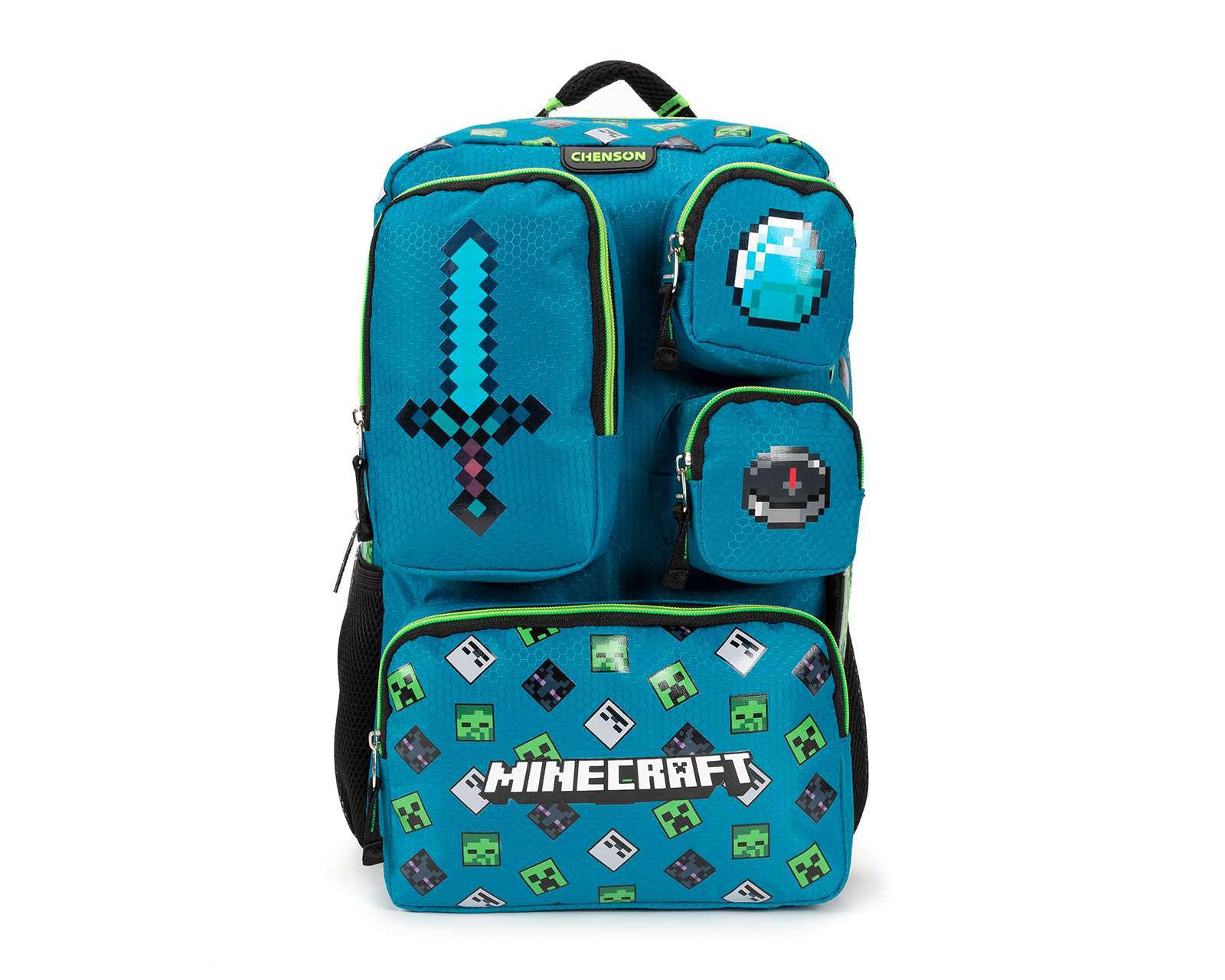 Foto 2 pulgar | Mochila Minecraft Azul