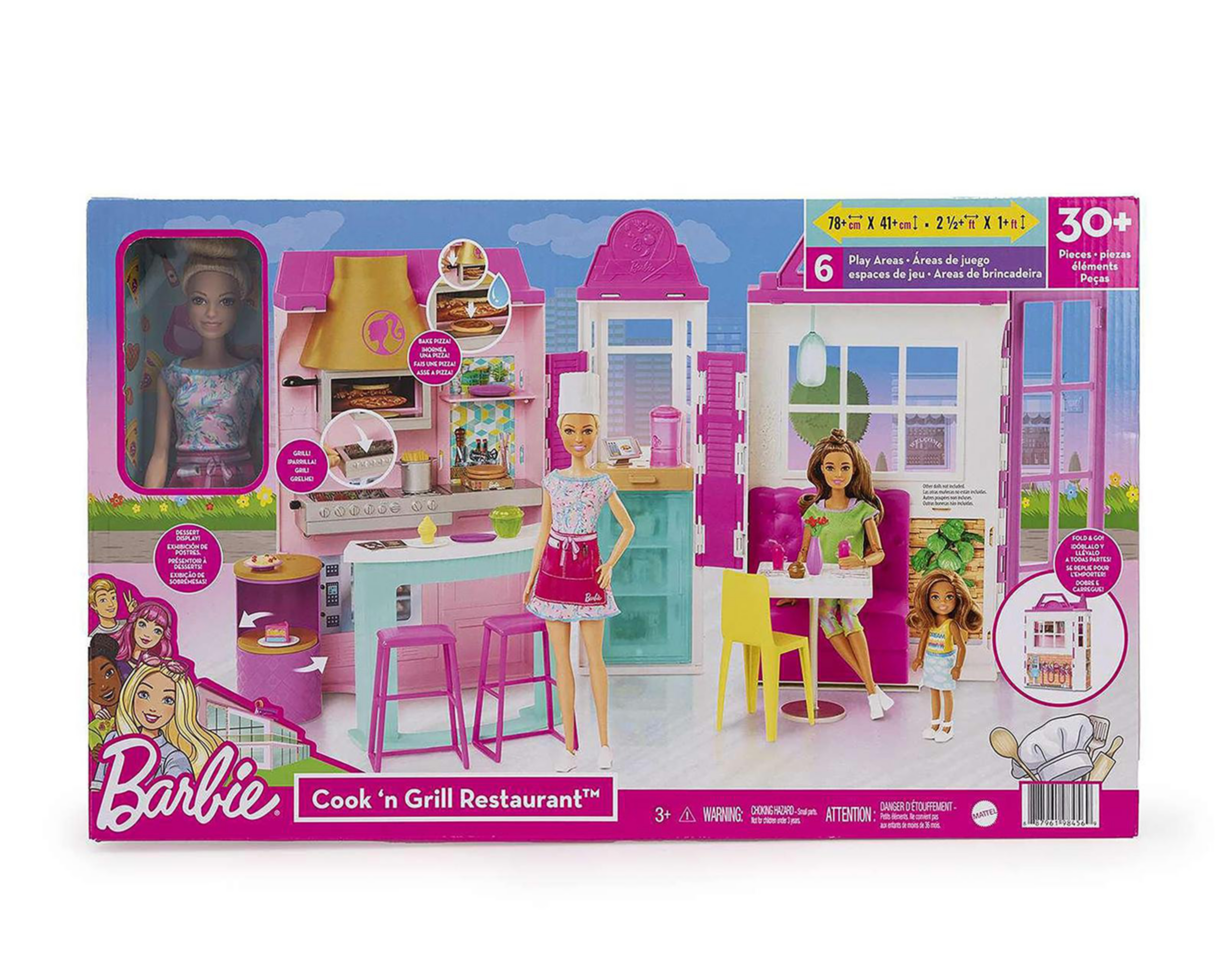 Foto 6 | Muñeca Barbie Cook 'n Grill Restaurant