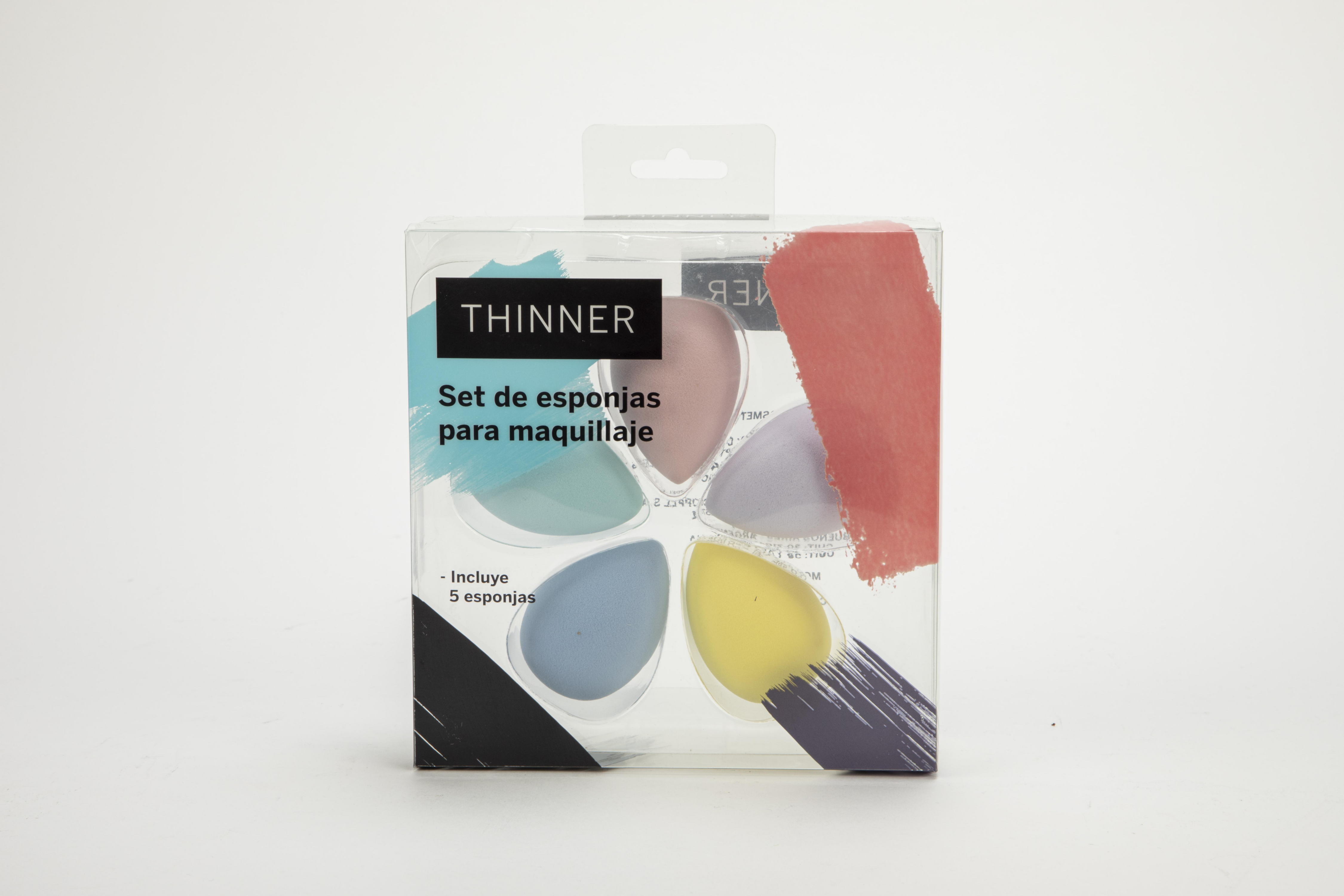 Esponjas para Maquillaje Thinner 5 Piezas