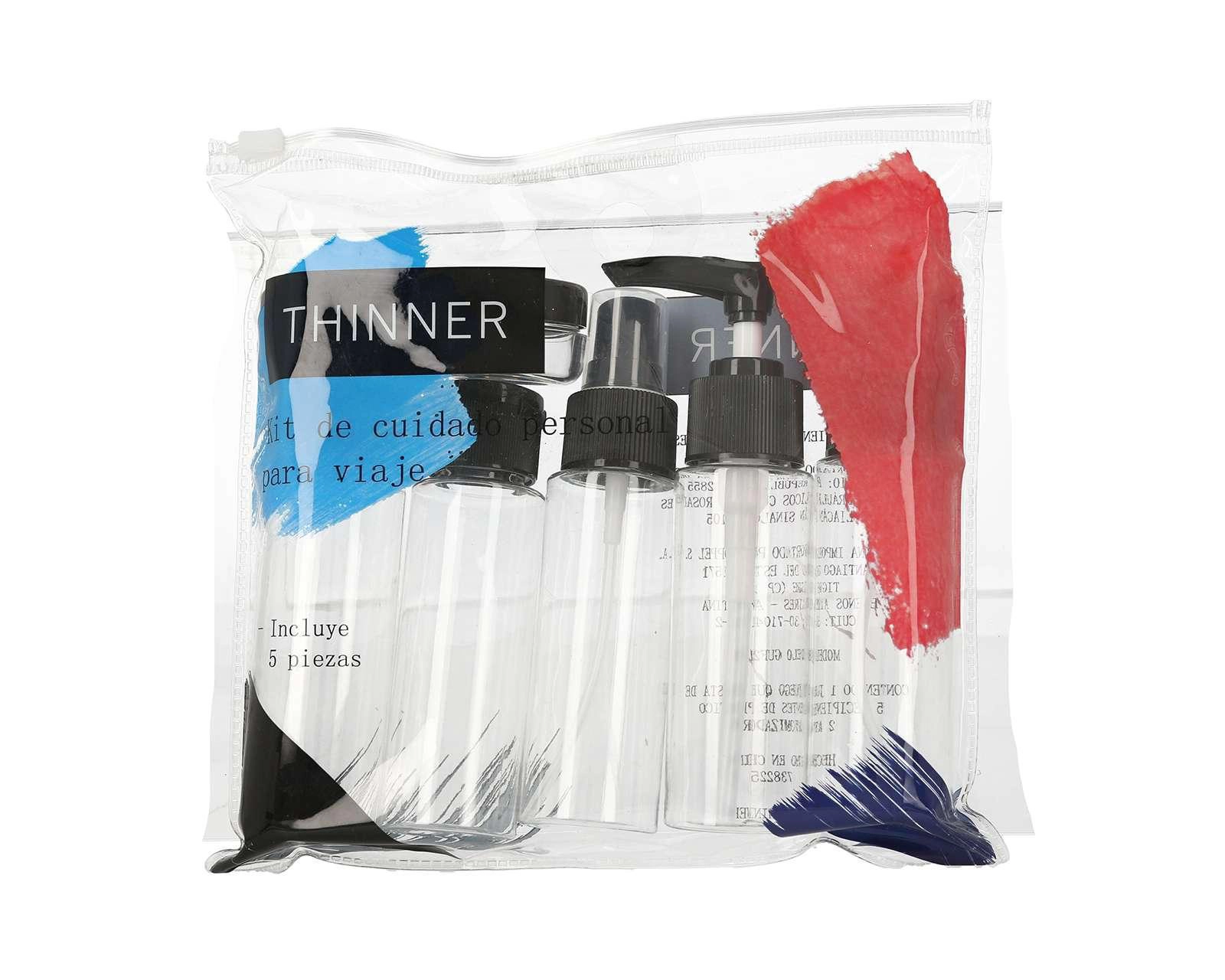 Foto 4 | Botellas de Viaje Thinner de Plástico 5 Piezas