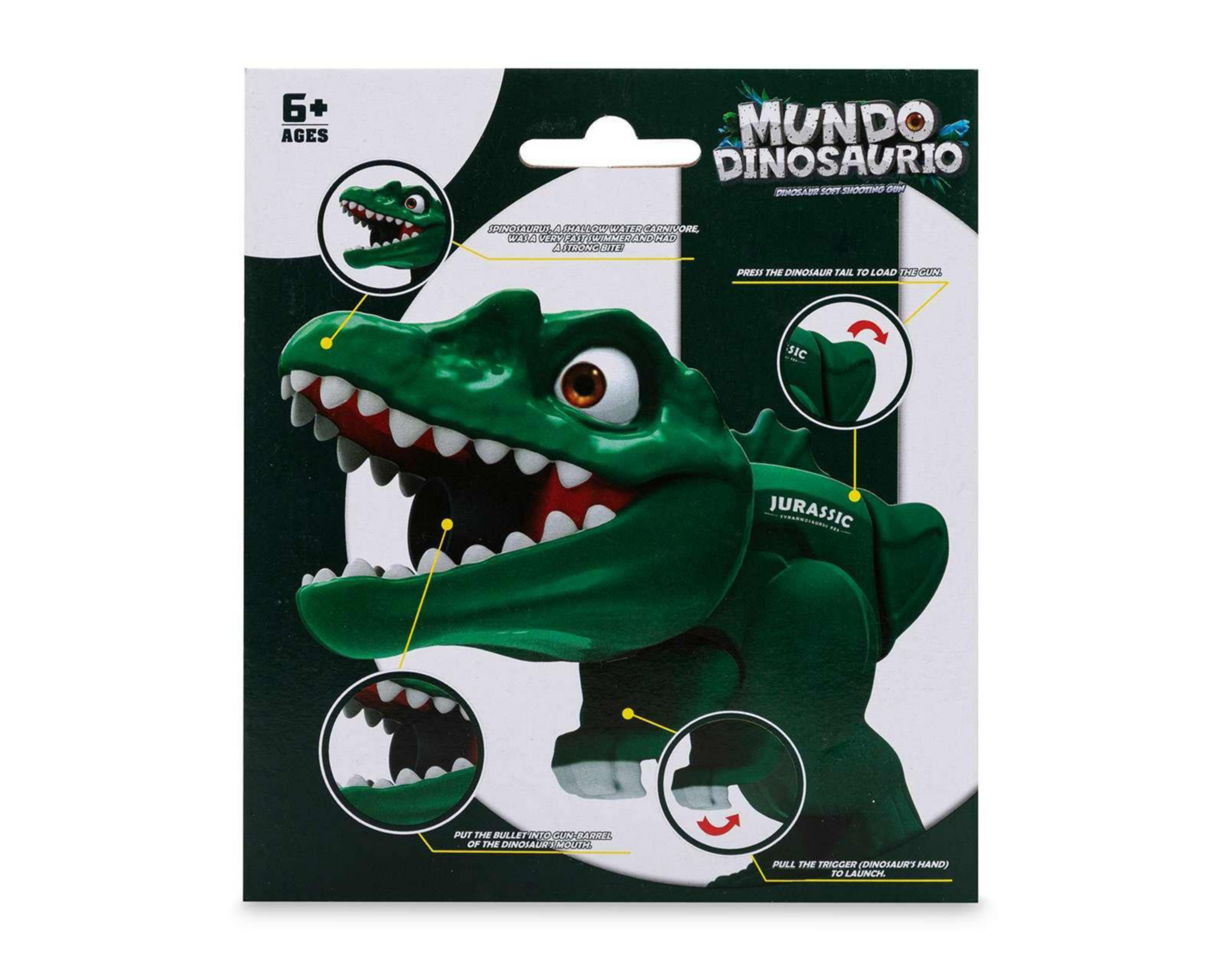 Foto 3 pulgar | Lanzadardos Minigami Mundo Dinosaurio