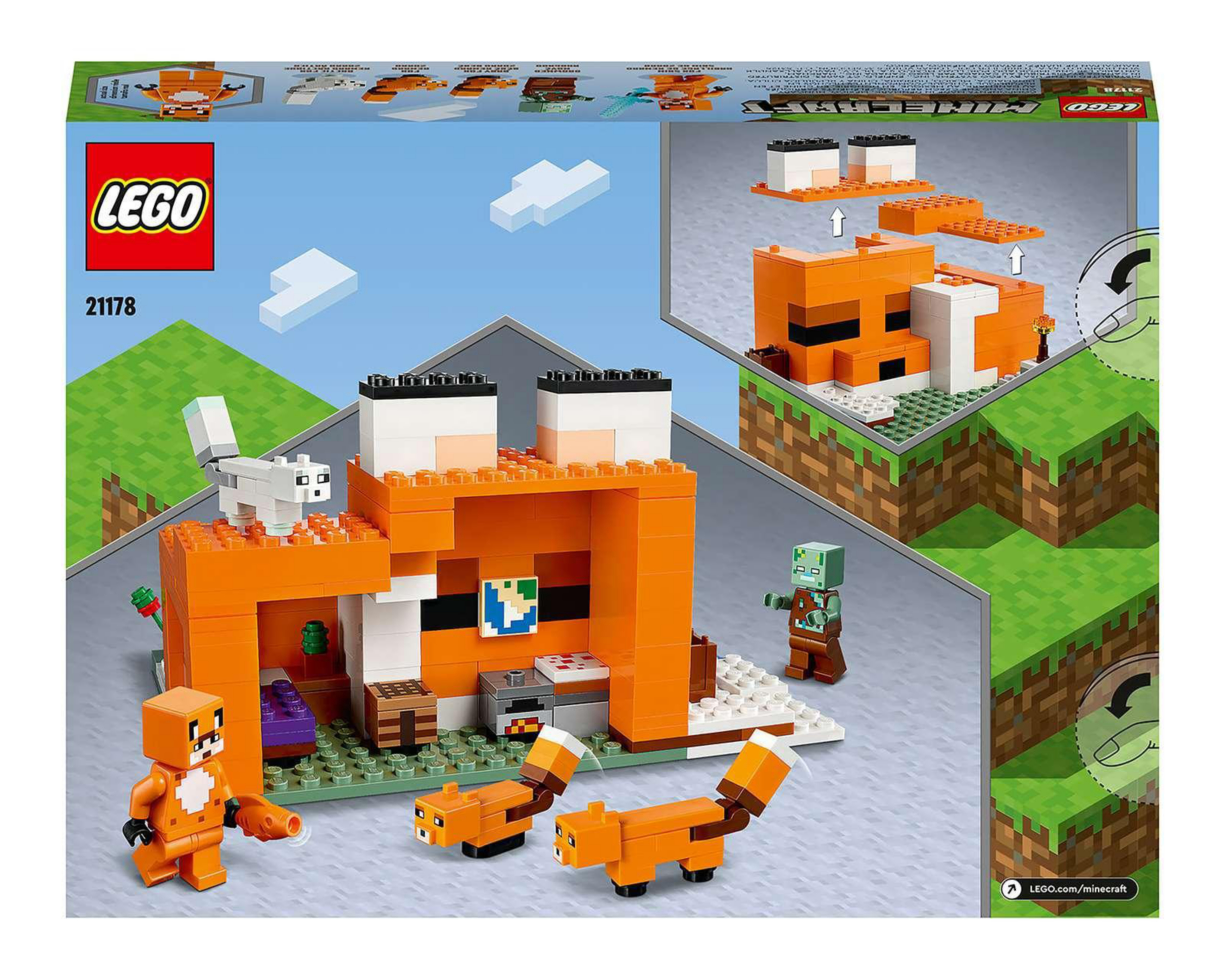 Foto 9 | LEGO Minecraft: El Refugio-Zorro