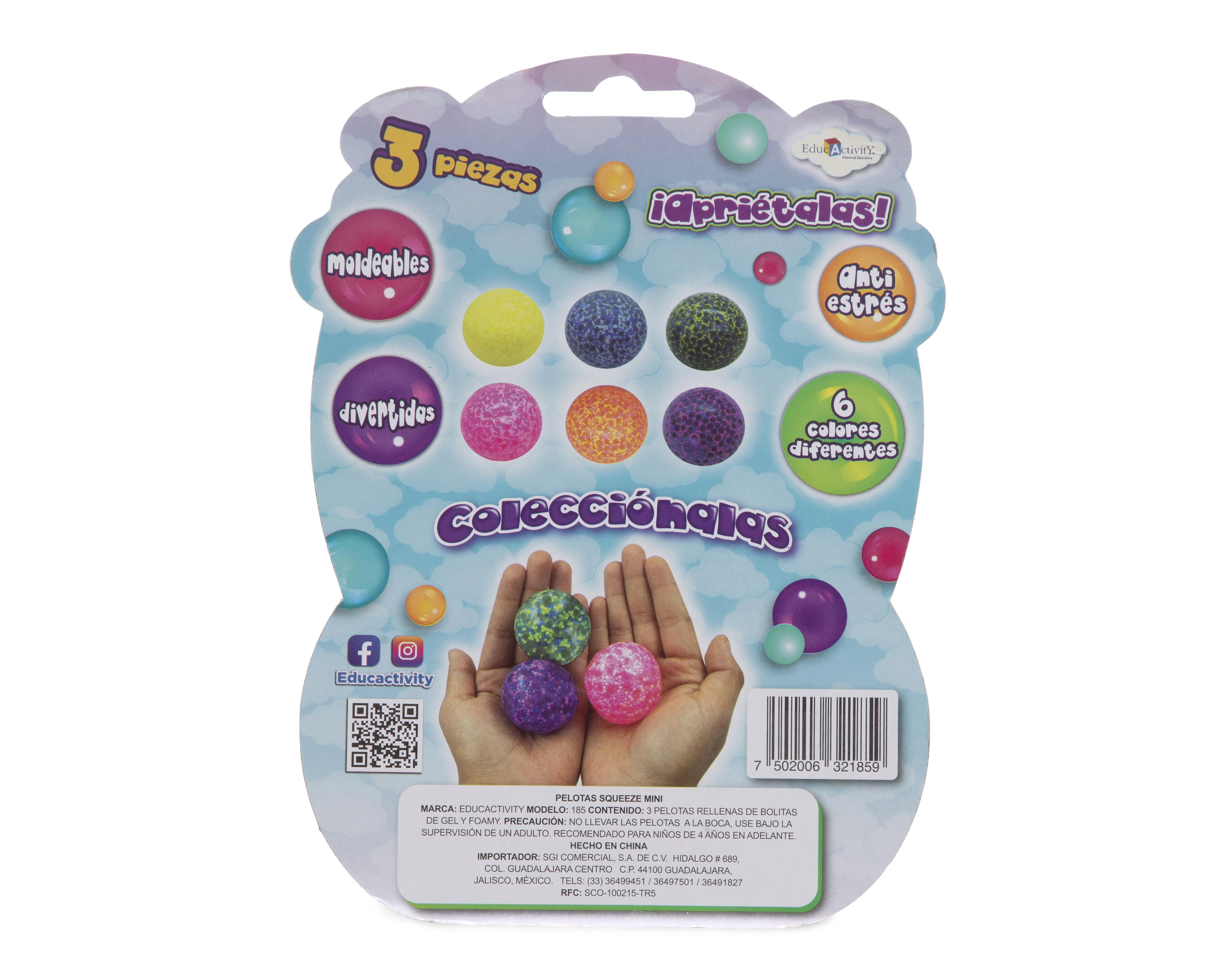 Foto 5 pulgar | Pelota Educactivity Squeeze Mini 3 Piezas al Azar