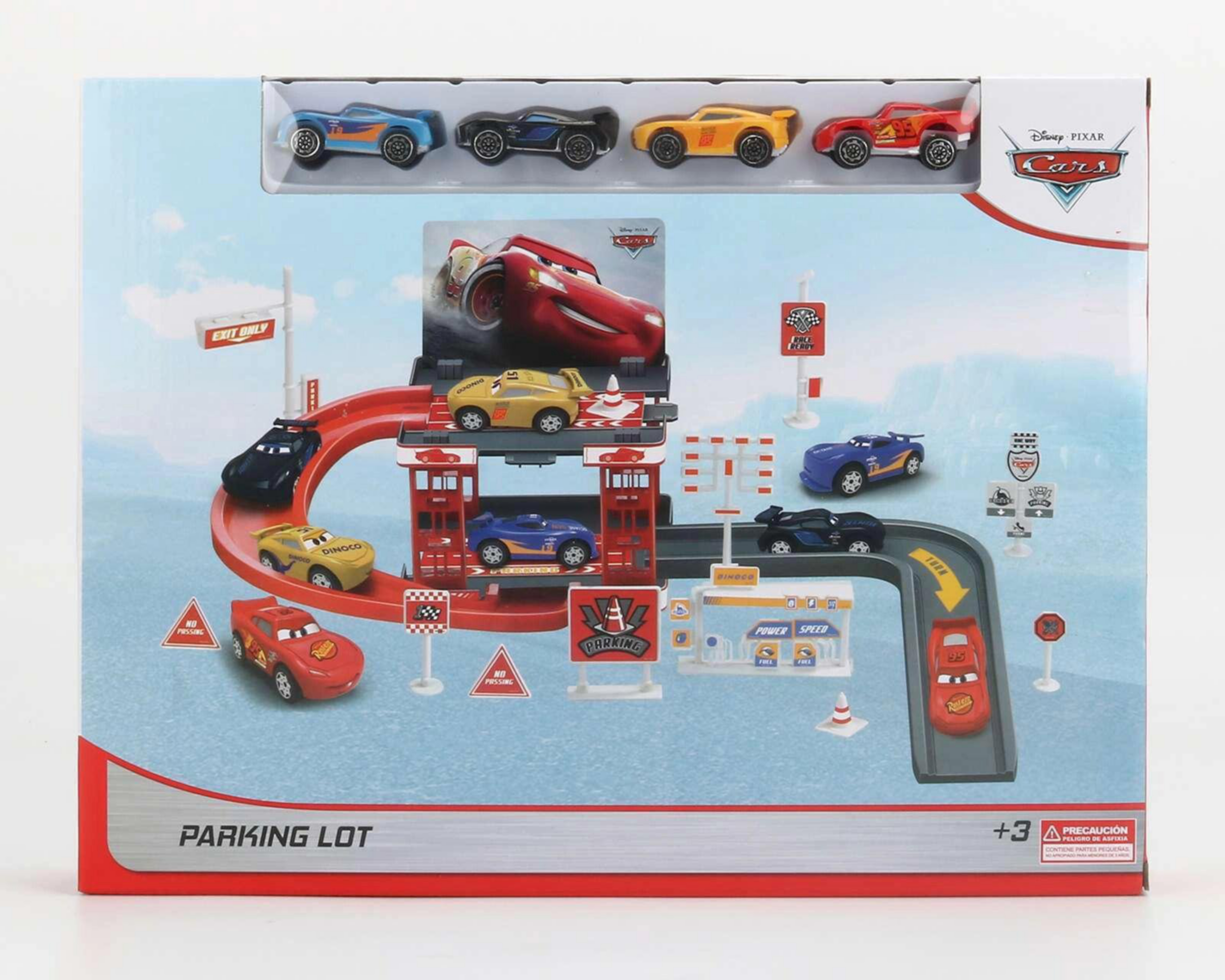 Foto 3 pulgar | Pista de Carreras Disney Cars Parking Lot