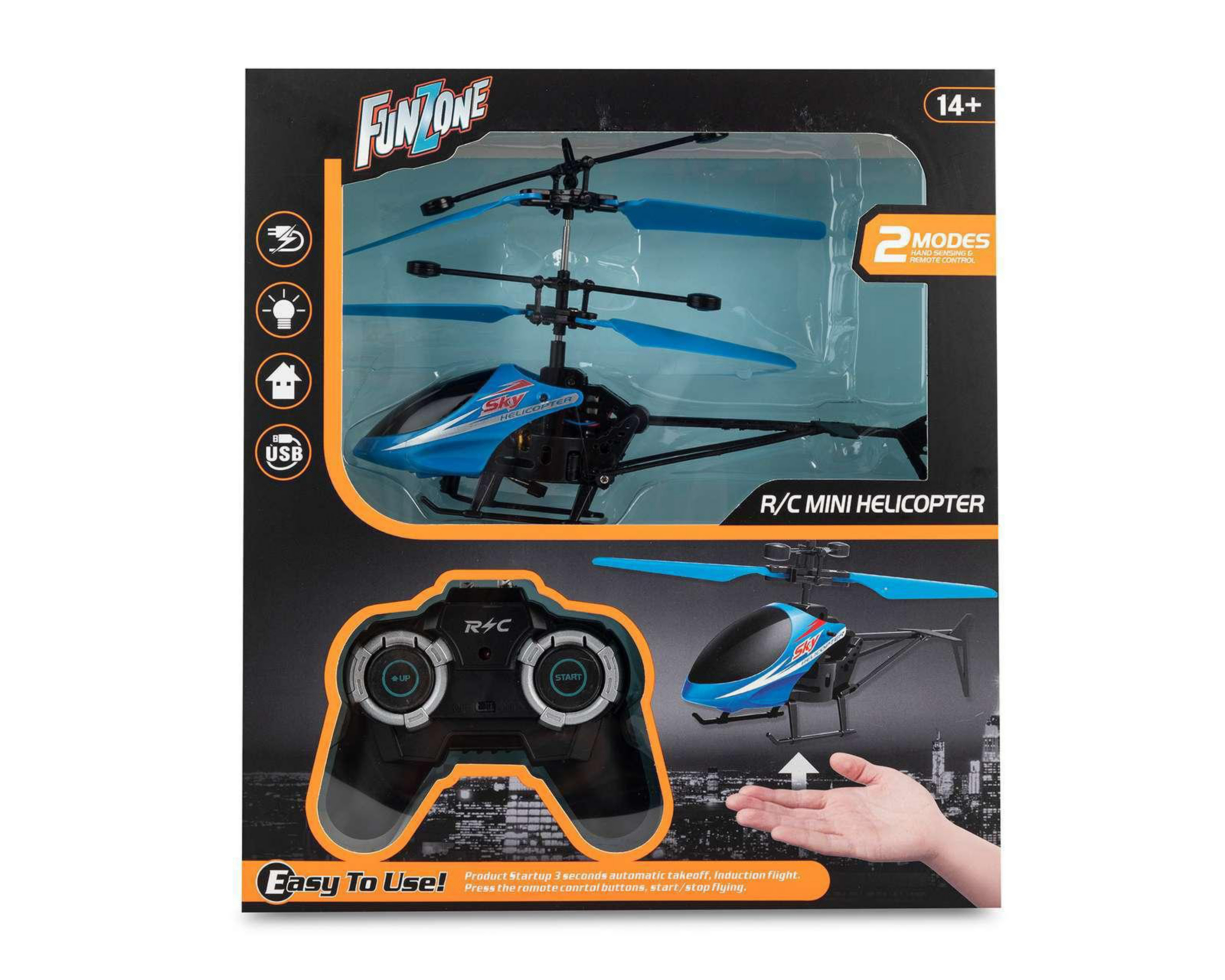 Helicóptero a Control Remoto Funzone con Luz $159