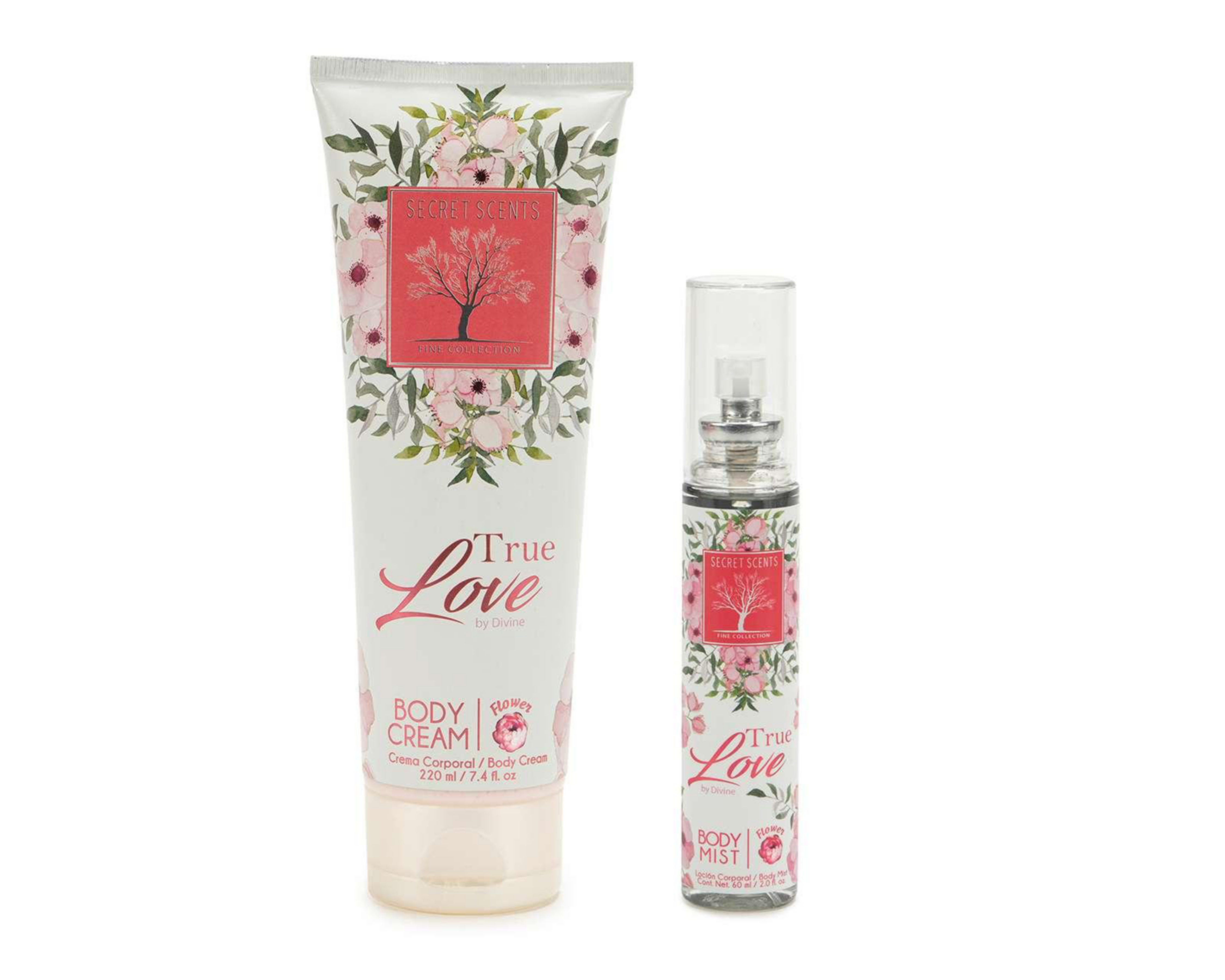 Foto 2 | Body y Crema Secret Scents Floral 2 Piezas