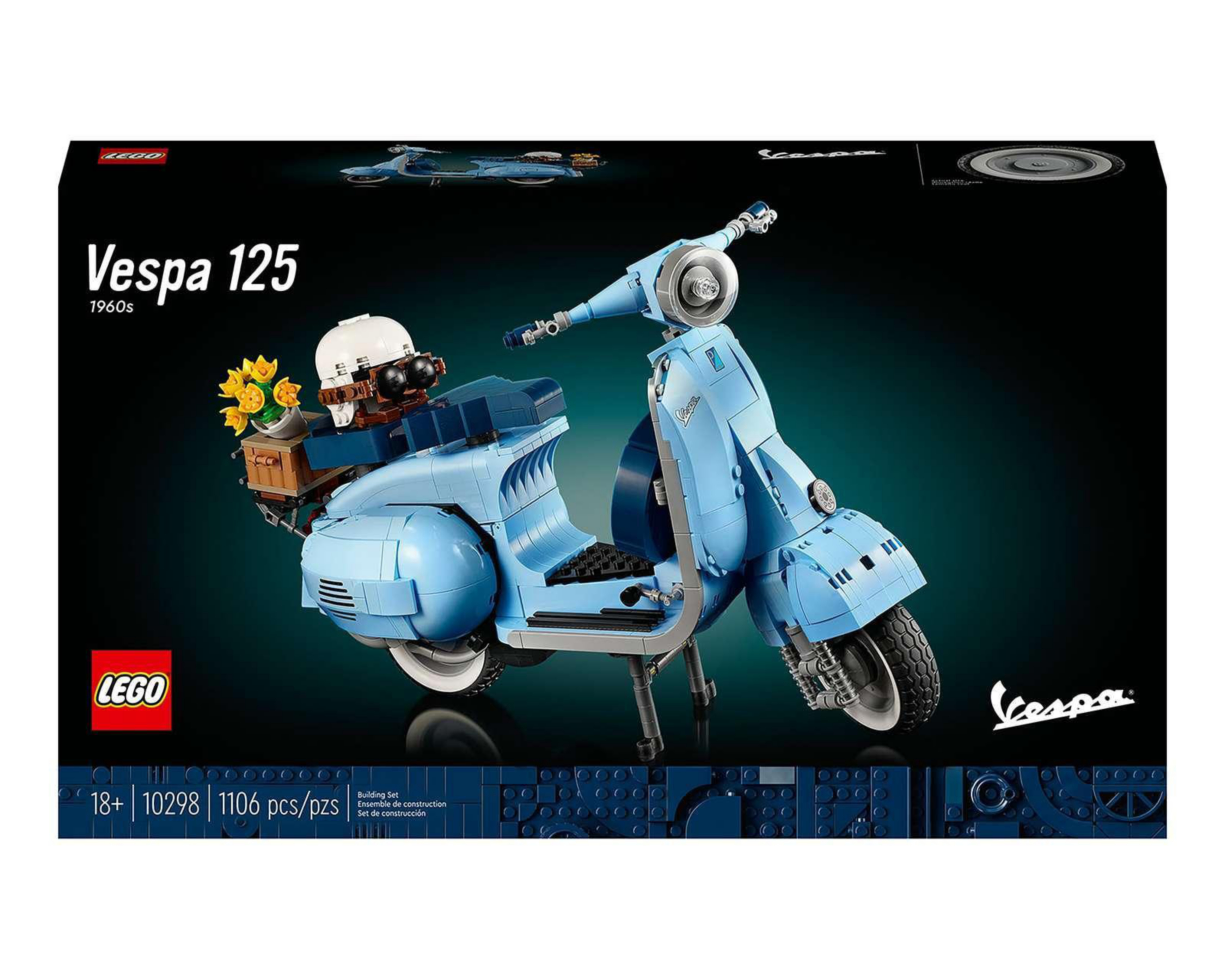 Foto 3 pulgar | LEGO Vespa 125 1106 Piezas