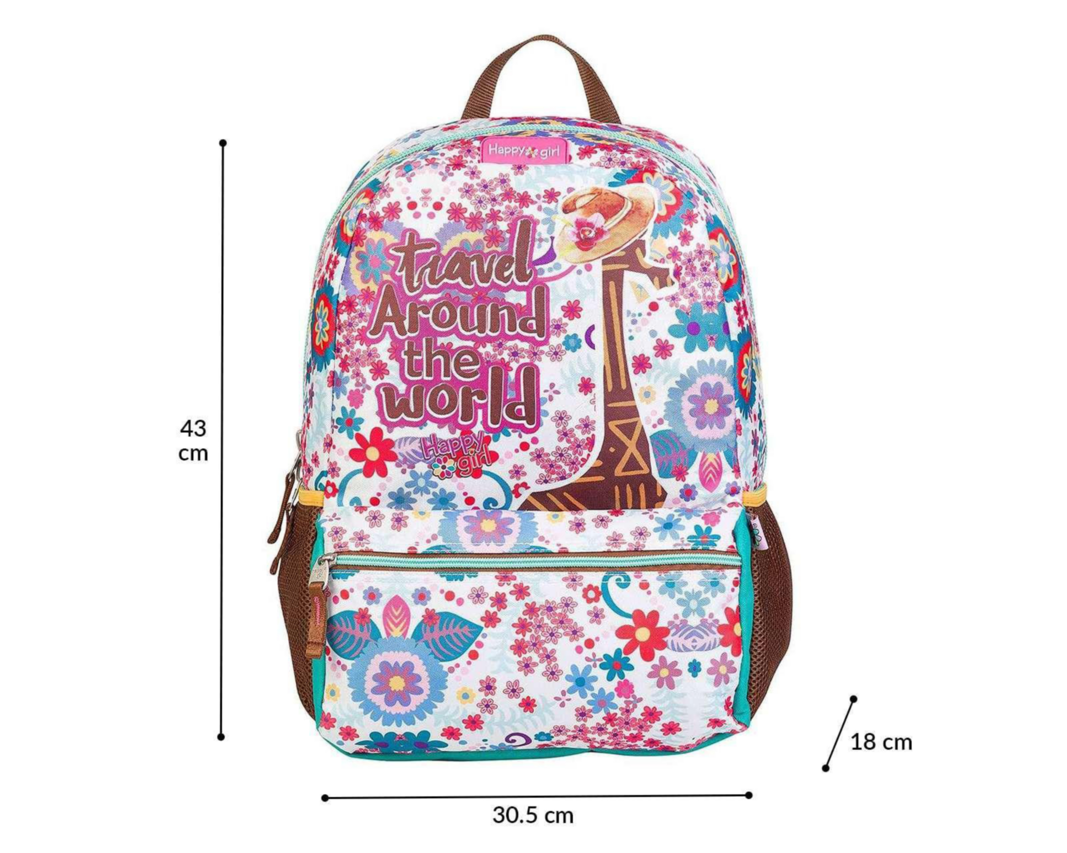 Foto 5 pulgar | Mochila Happy Girl Multicolor