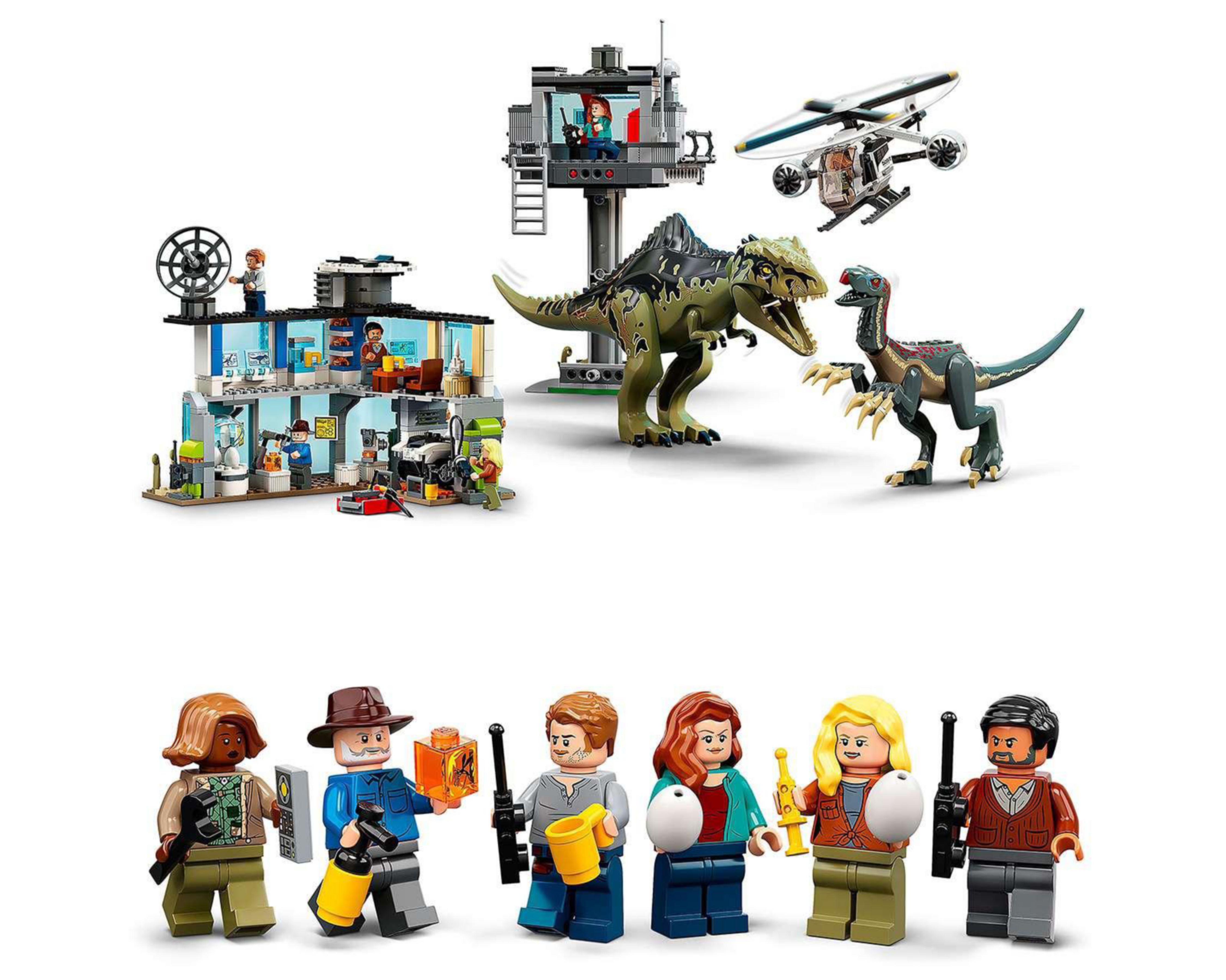 Foto 3 pulgar | LEGO Jurassic World Ataque del Giganotosaurio y el Therizinosaurio