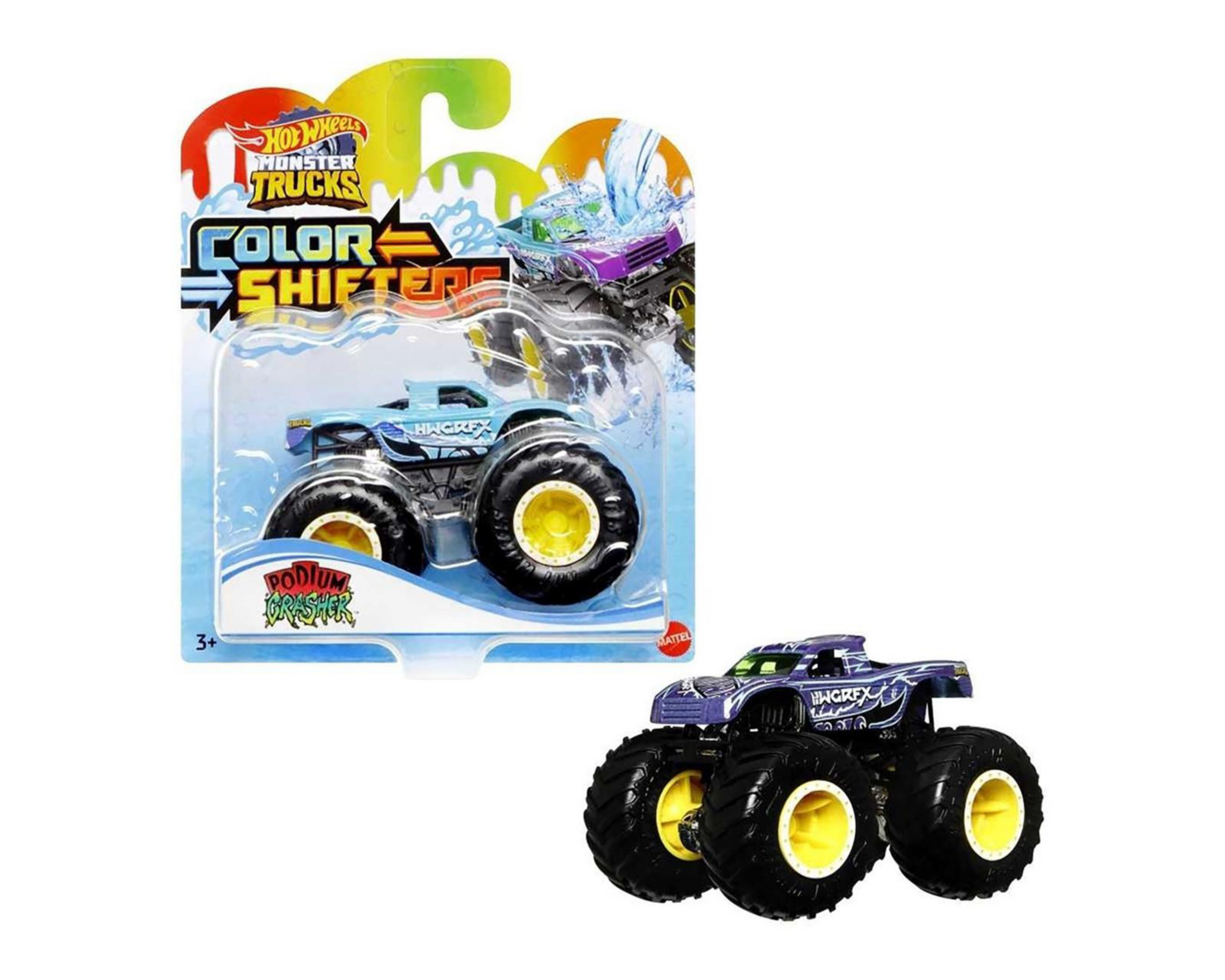 Foto 3 pulgar | Monster Trucks Hot Wheels Color Shifters