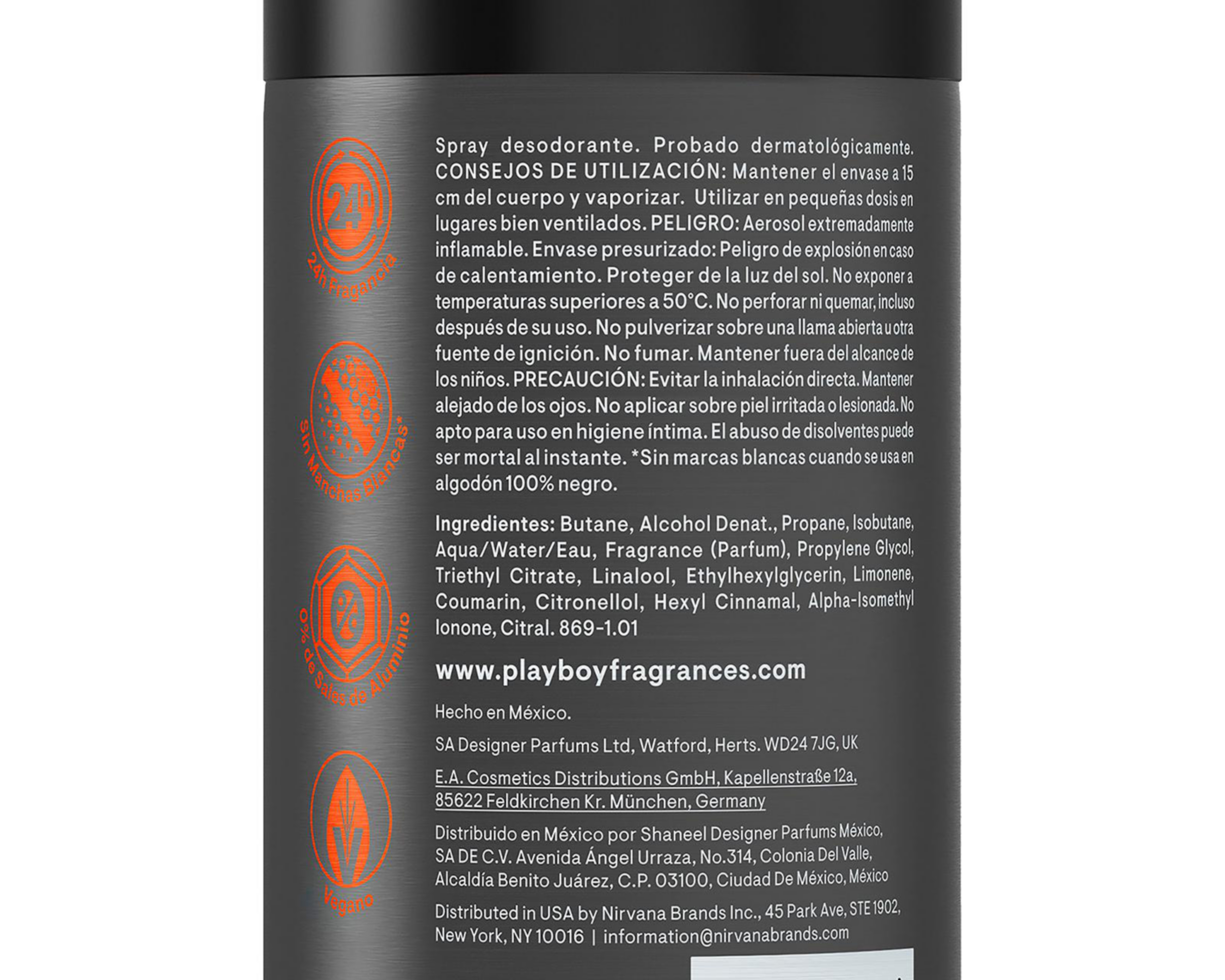Foto 5 pulgar | Desodorante Playboy en Aerosol Hollywood 150 ml
