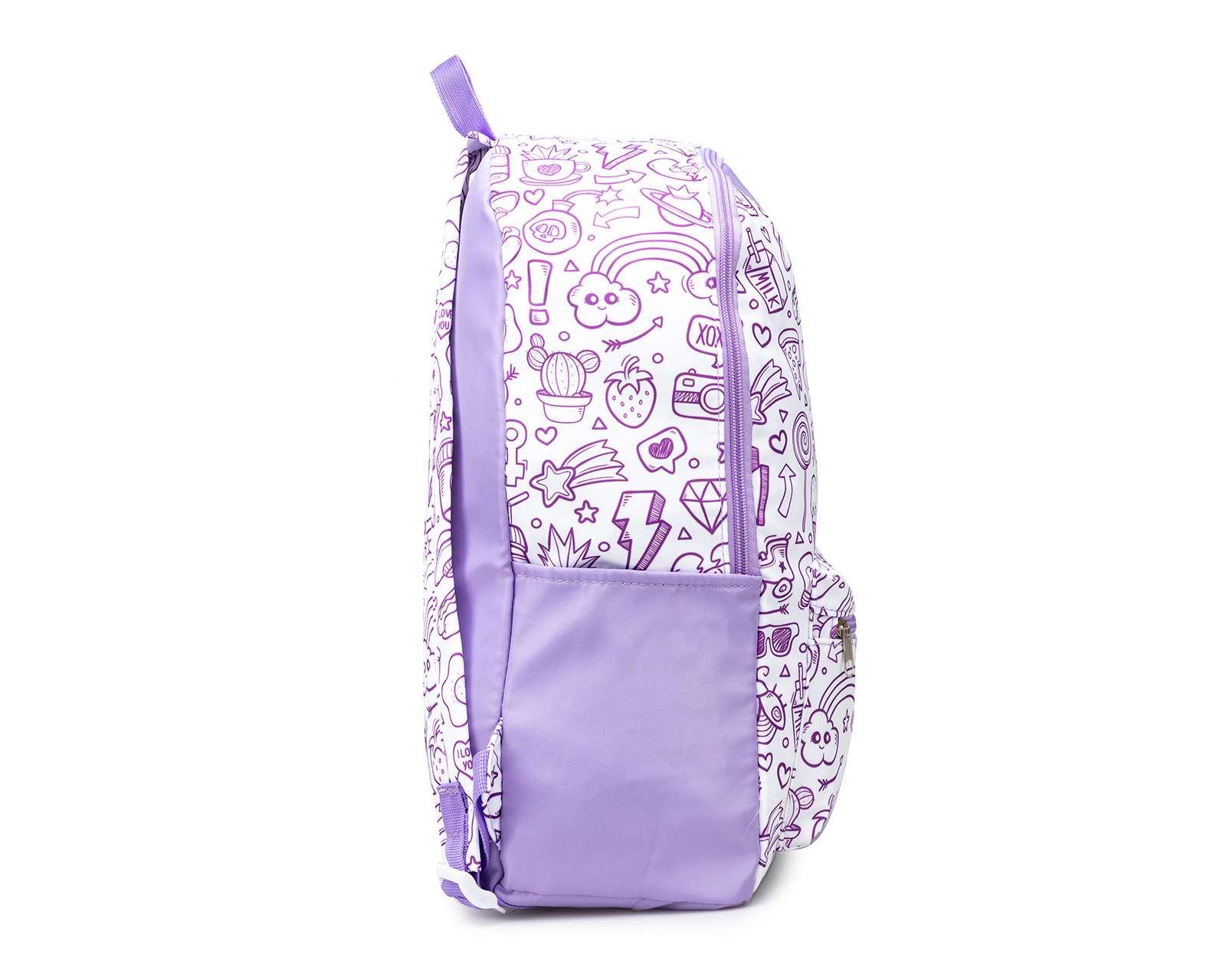 Foto 5 pulgar | Mochila Girls Attitude Morada