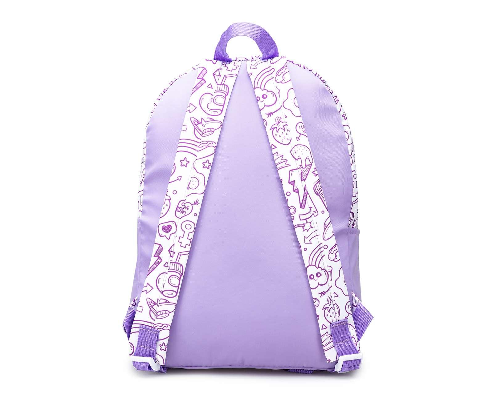 Foto 6 pulgar | Mochila Girls Attitude Morada