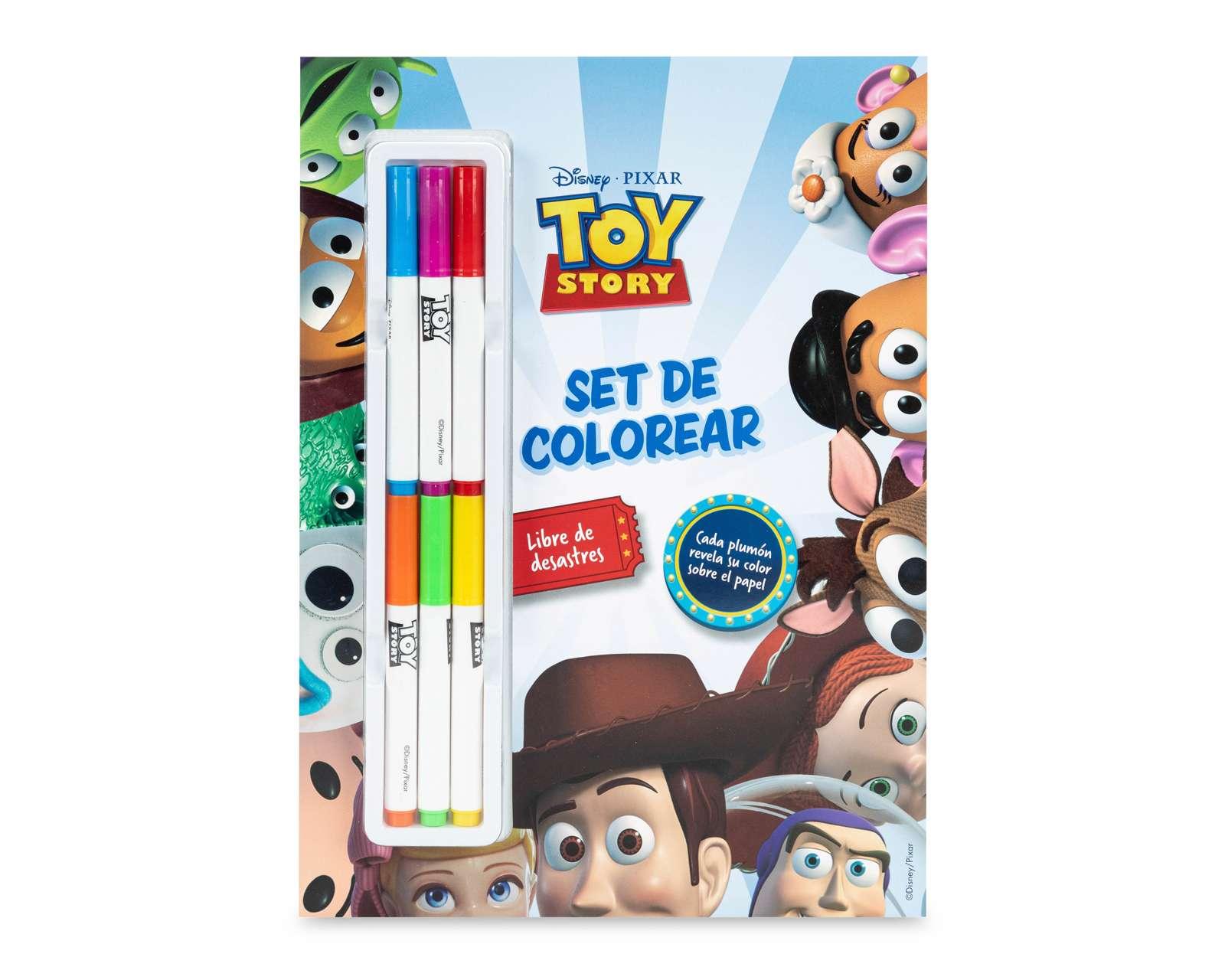 Cuaderno para Colorear con Plumones Disney Toy Story $69