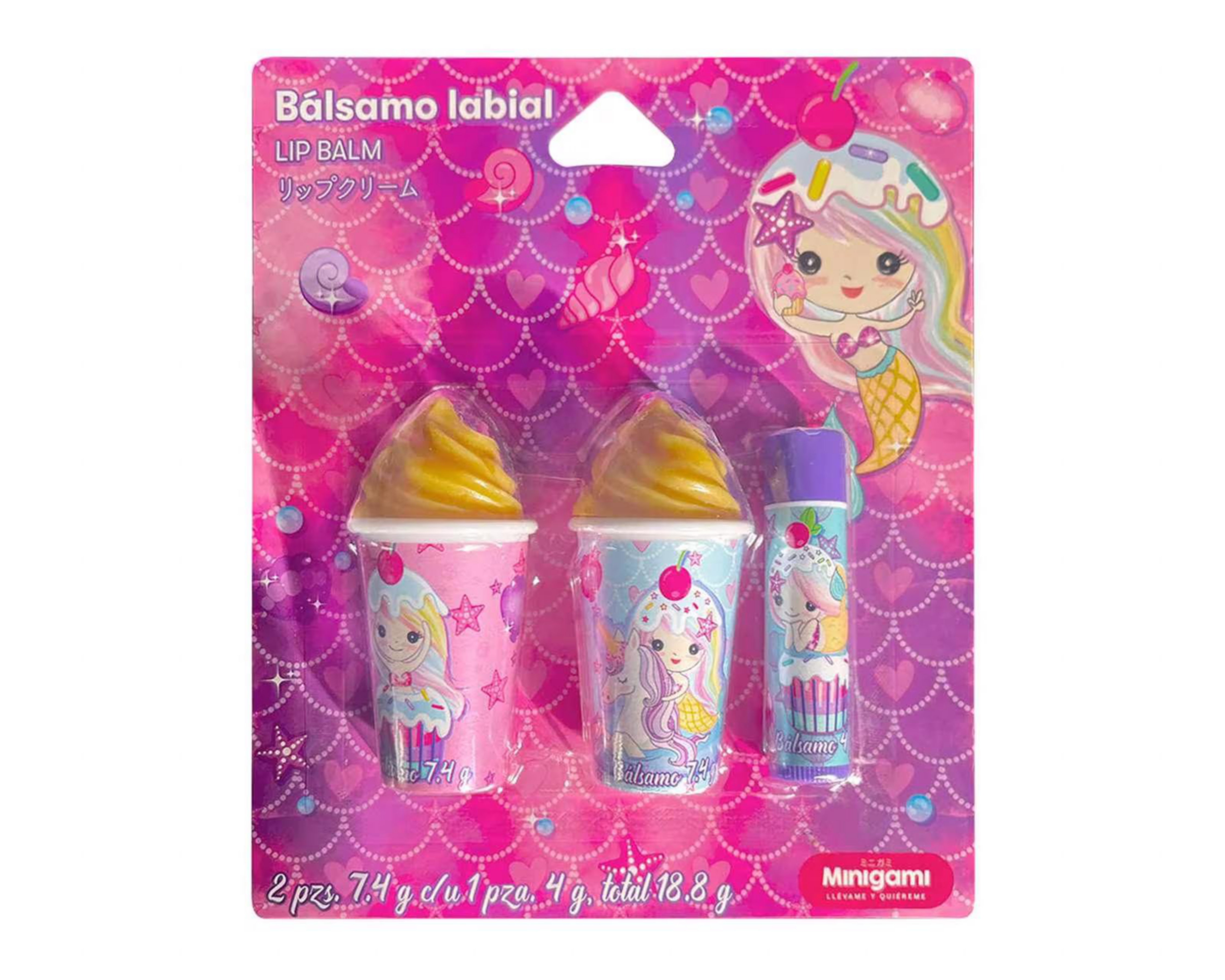 Foto 1 | Bálsamo Labial Minigami 3 Piezas