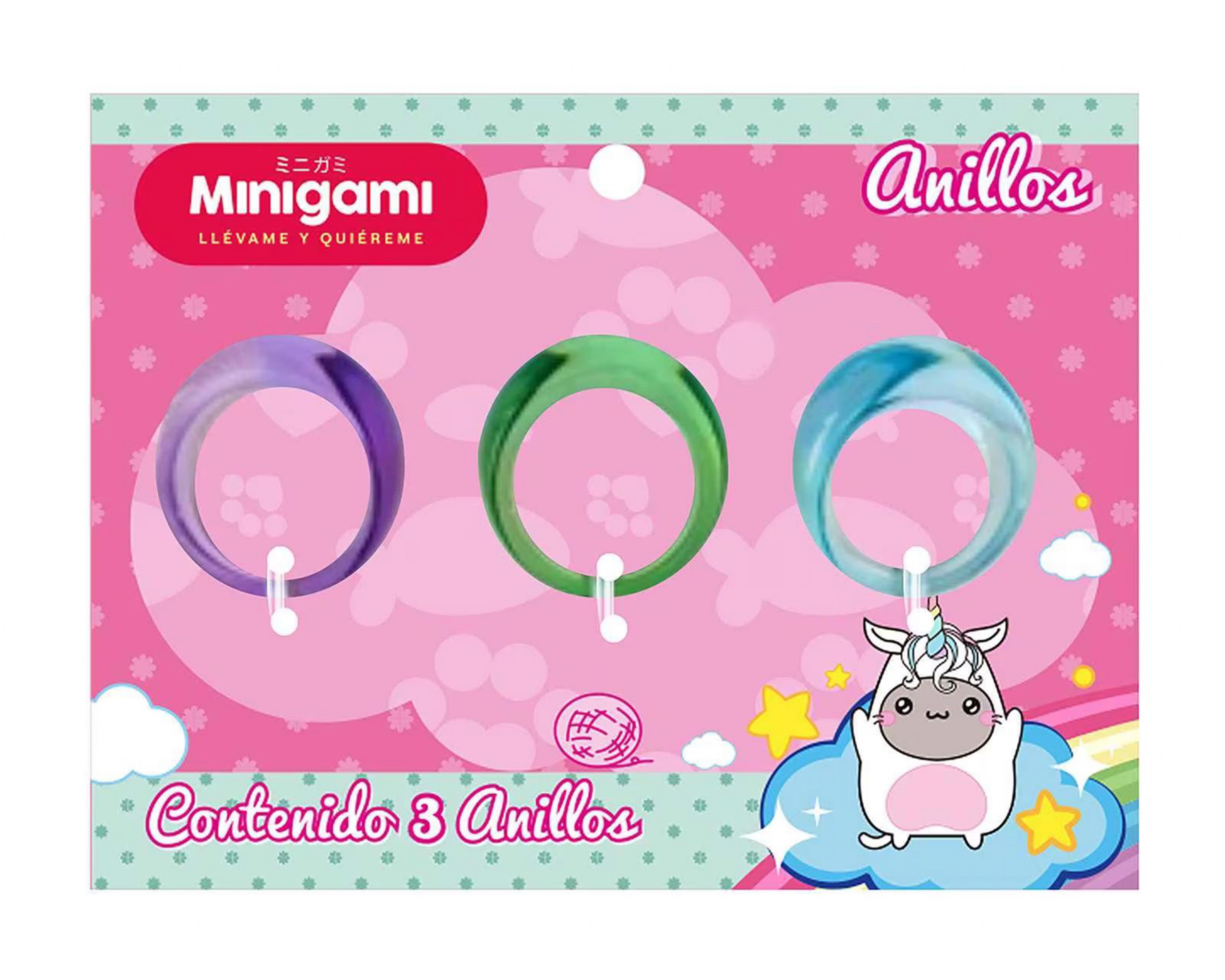 Anillos Minigami Multicolor para Niña