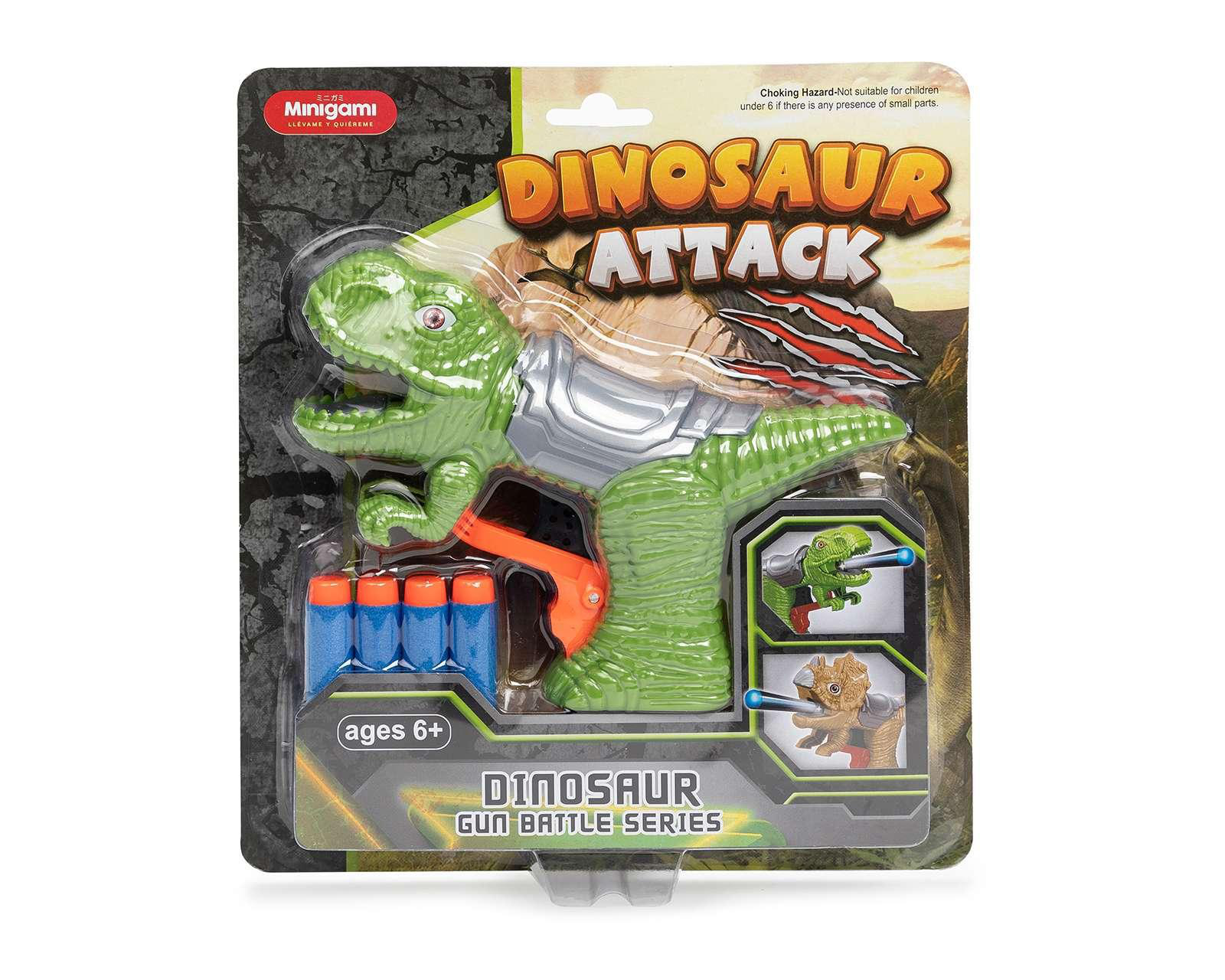 Foto 2 pulgar | Dinosaurio Lanzadardos Minigami